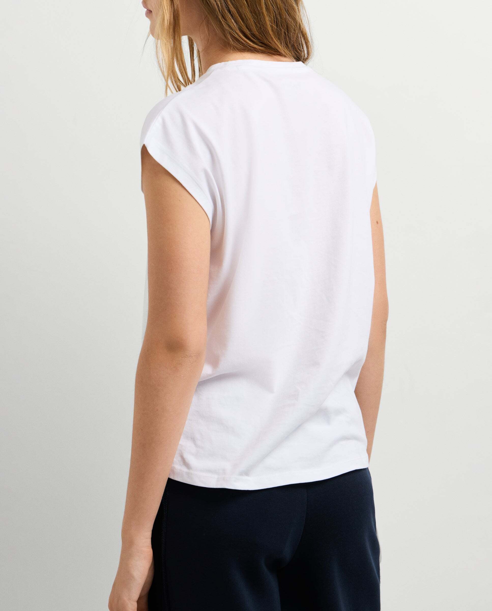 Camiseta de mujer fit slim con logo estampado - Pepe Jeans - Blanco Blanco-3