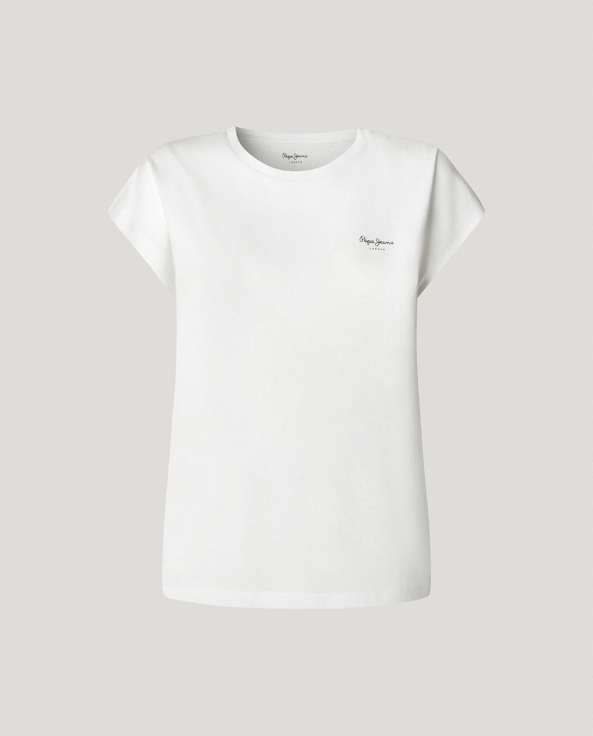 Camiseta de mujer fit slim con logo estampado - Pepe Jeans - Blanco Blanco-7