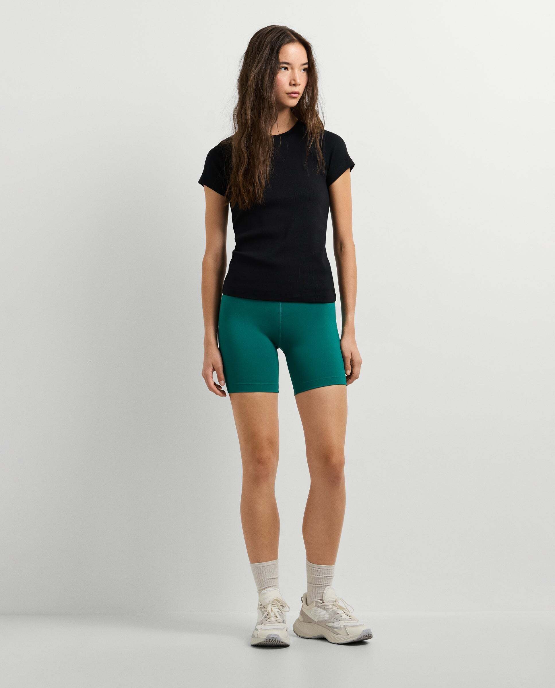 Camiseta de mujer canalé logo bordado - Pepe Jeans - Negro Negro-1