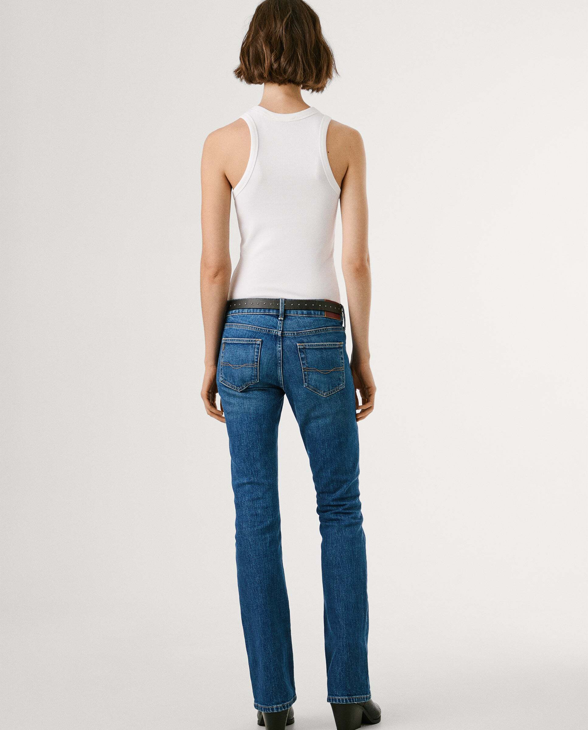 Top canalé sin mangas - Pepe Jeans - Blanco Blanco-3