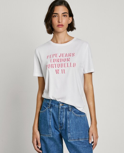 Imagen 0 de Camiseta de mujer manga corta con logo estampado
