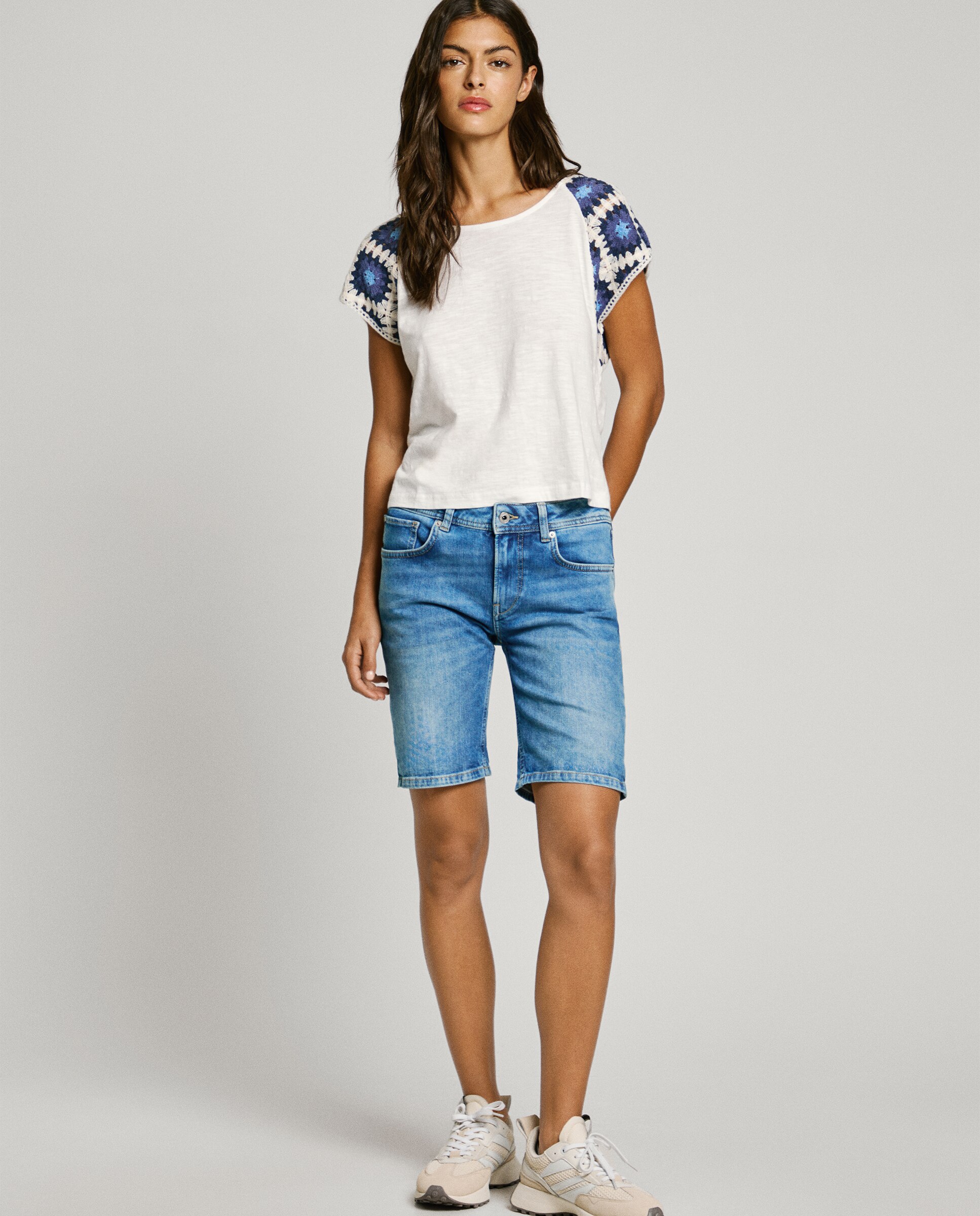 Short de mujer vaquero con efecto desgastado - Pepe Jeans - Azul Azul-1