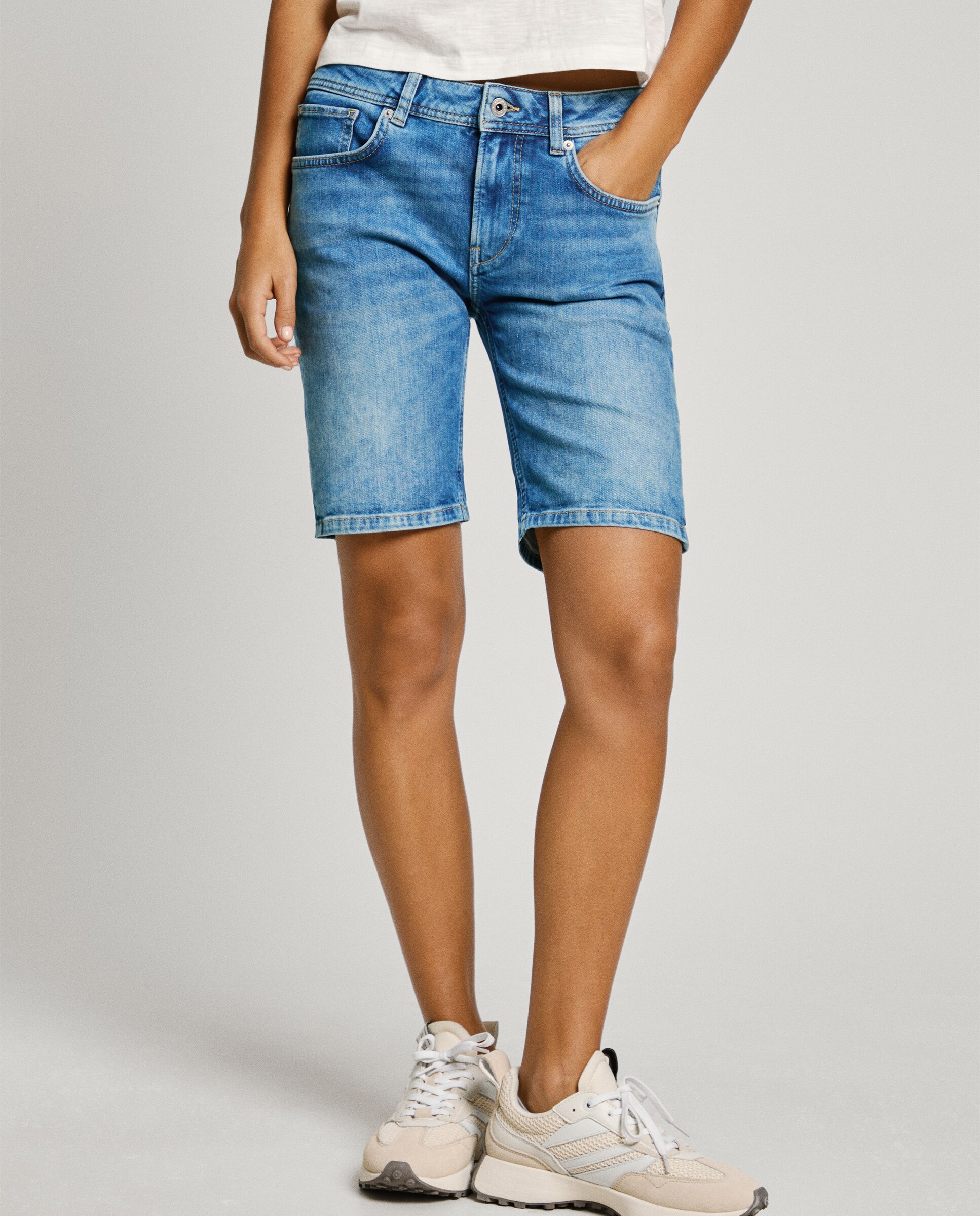 Short de mujer vaquero con efecto desgastado - Pepe Jeans - Azul Azul-2