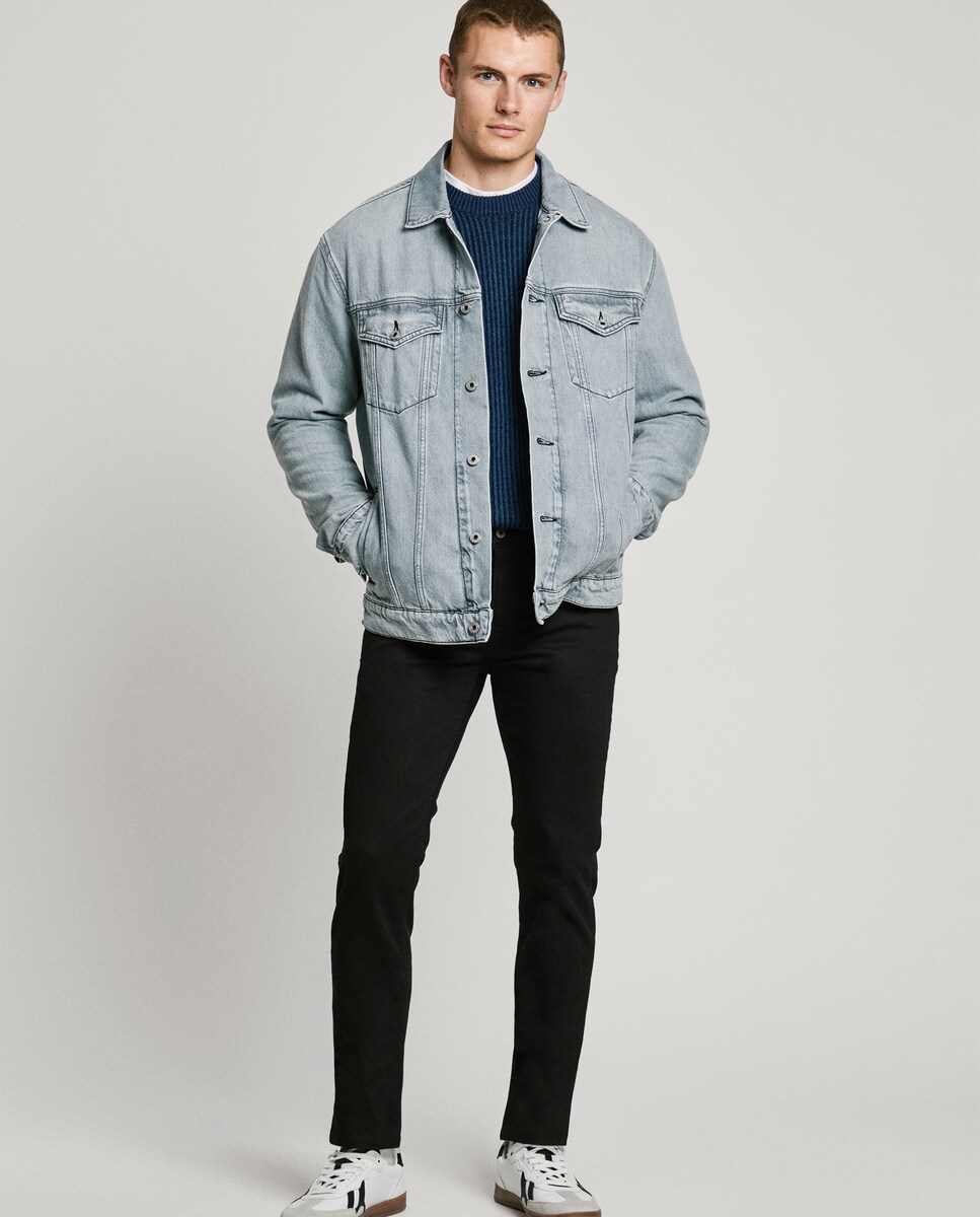 Combinar Chaqueta Vaquera Chaqueta De Jean Blanca Hombre Outfit