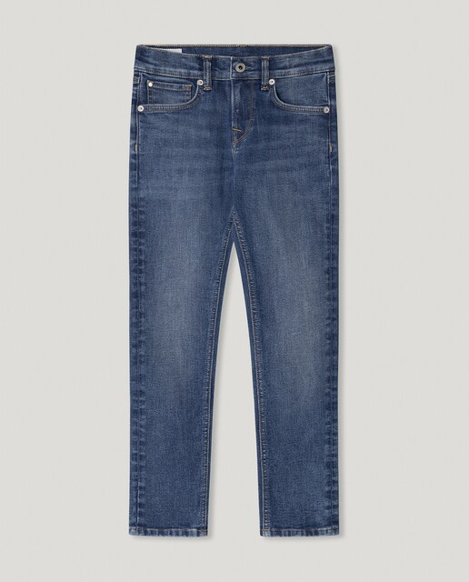 Imagen 0 de Pantalón vaquero de niño fit skinny con efecto desgastado