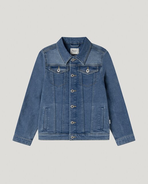 Imagen 0 de Cazadora denim de niño fit regular con espalda estampada