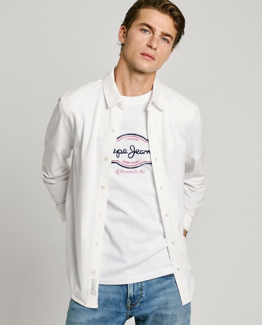 Imagen 0 de Camisa piqué de hombre slim fit lisa
