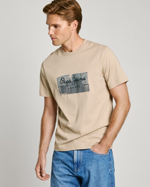Imagen 0 de Camiseta de hombre manga corta con logo estampado