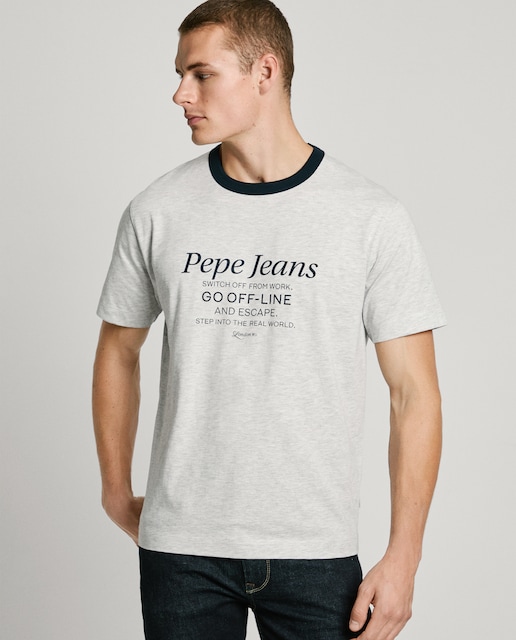 Imagen 0 de Camiseta de hombre manga corta con logo estampado