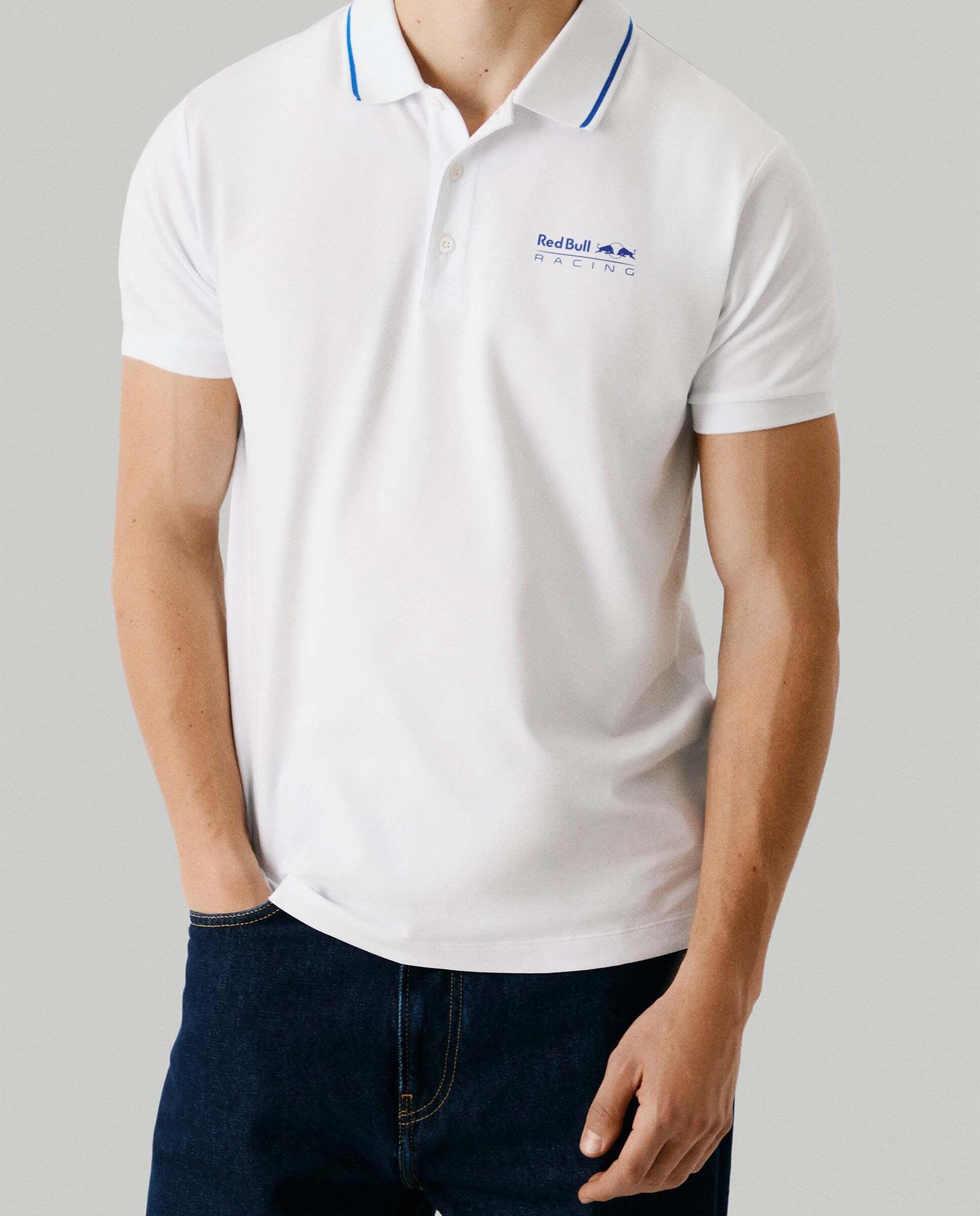 Imagen 0 de Polo de hombre piqué logo estampado red bull racing Blanco