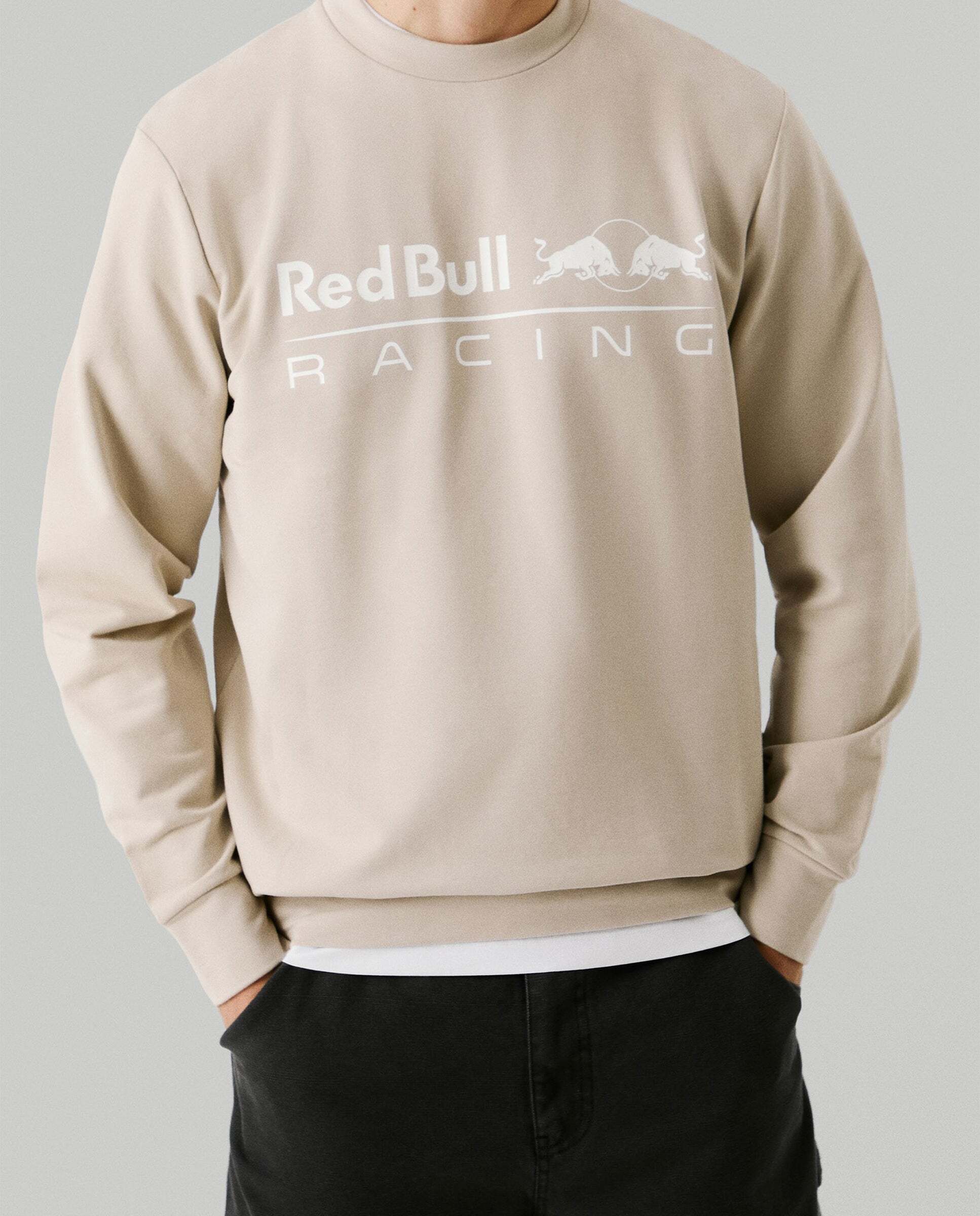 Sudadera de hombre cuello redondo con logo red bull racing - Pepe Jeans - Beige Beige-1