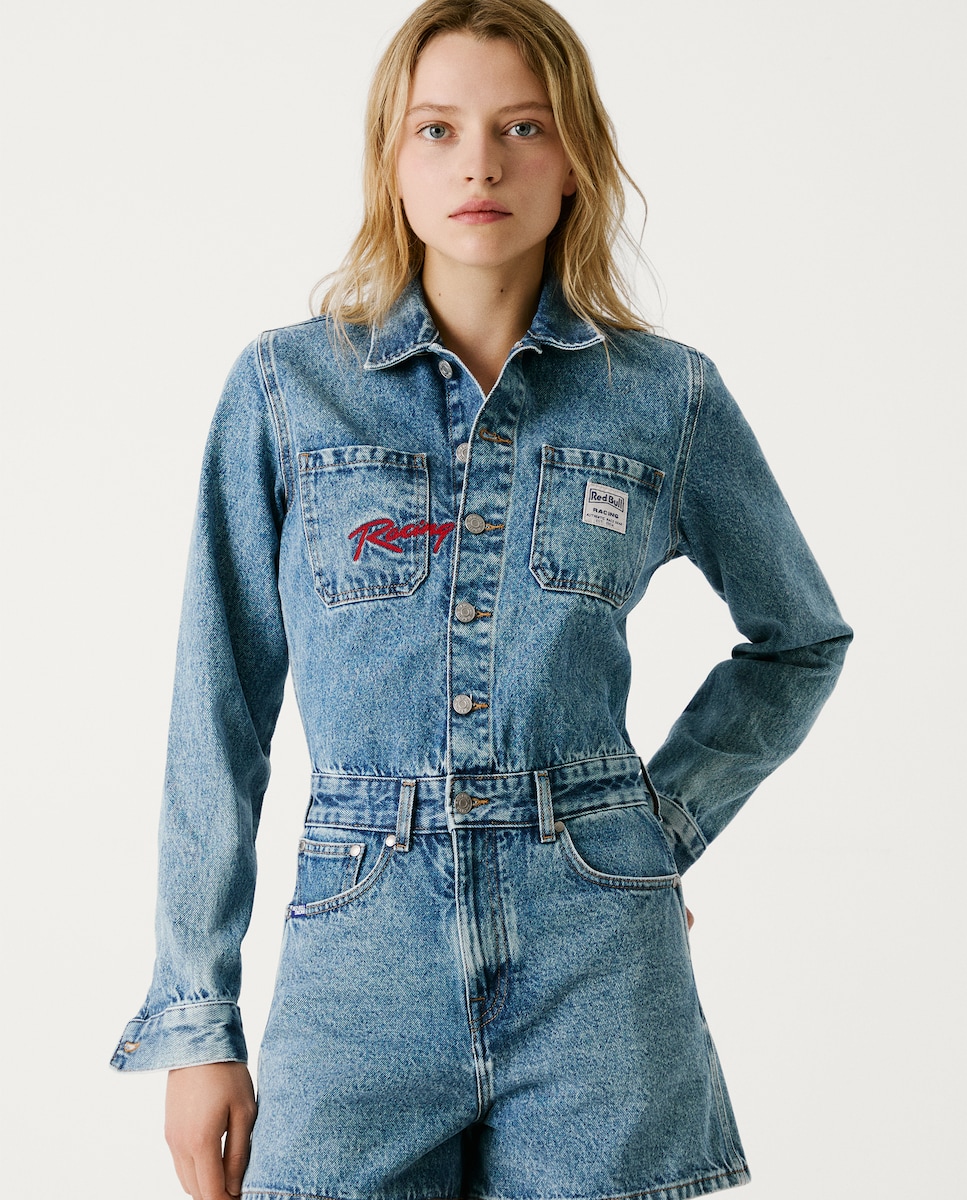 Mono Corto De Jeans Mujer Mono De Mujer Vaquero Corto En Fit - Main Image