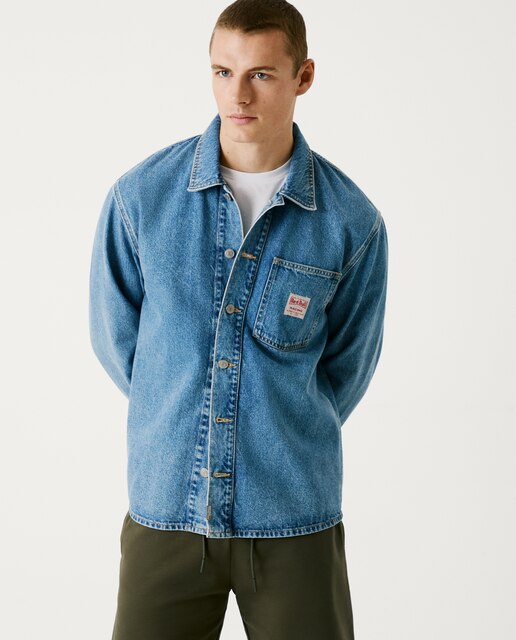 Imagen 0 de Camisa vaquera de hombre relaxed fit lisa