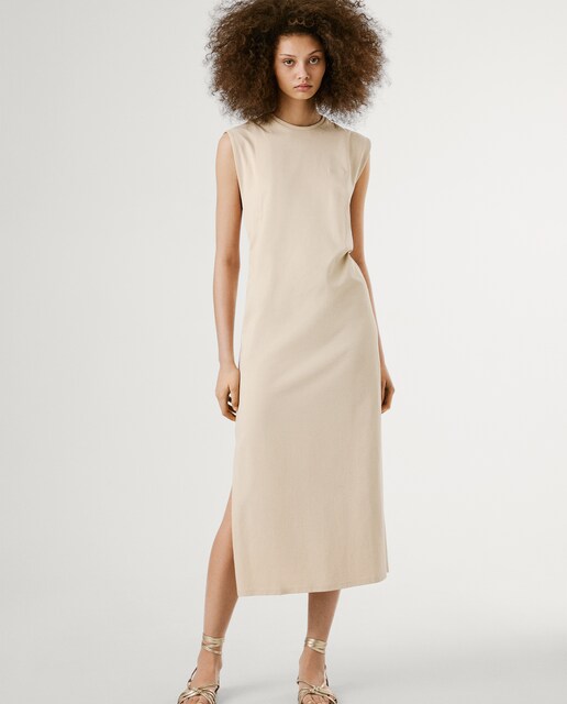 Imagen 0 de Vestido sin mangas con cuello redondo
