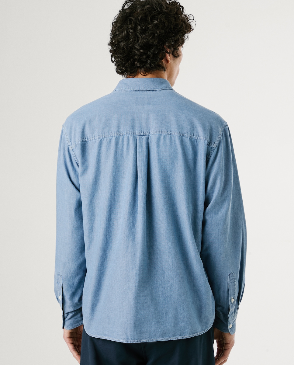 Camisa Vaquera Hombre Wrangler Slim Fit Manga Larga 956 | Envío Gratis