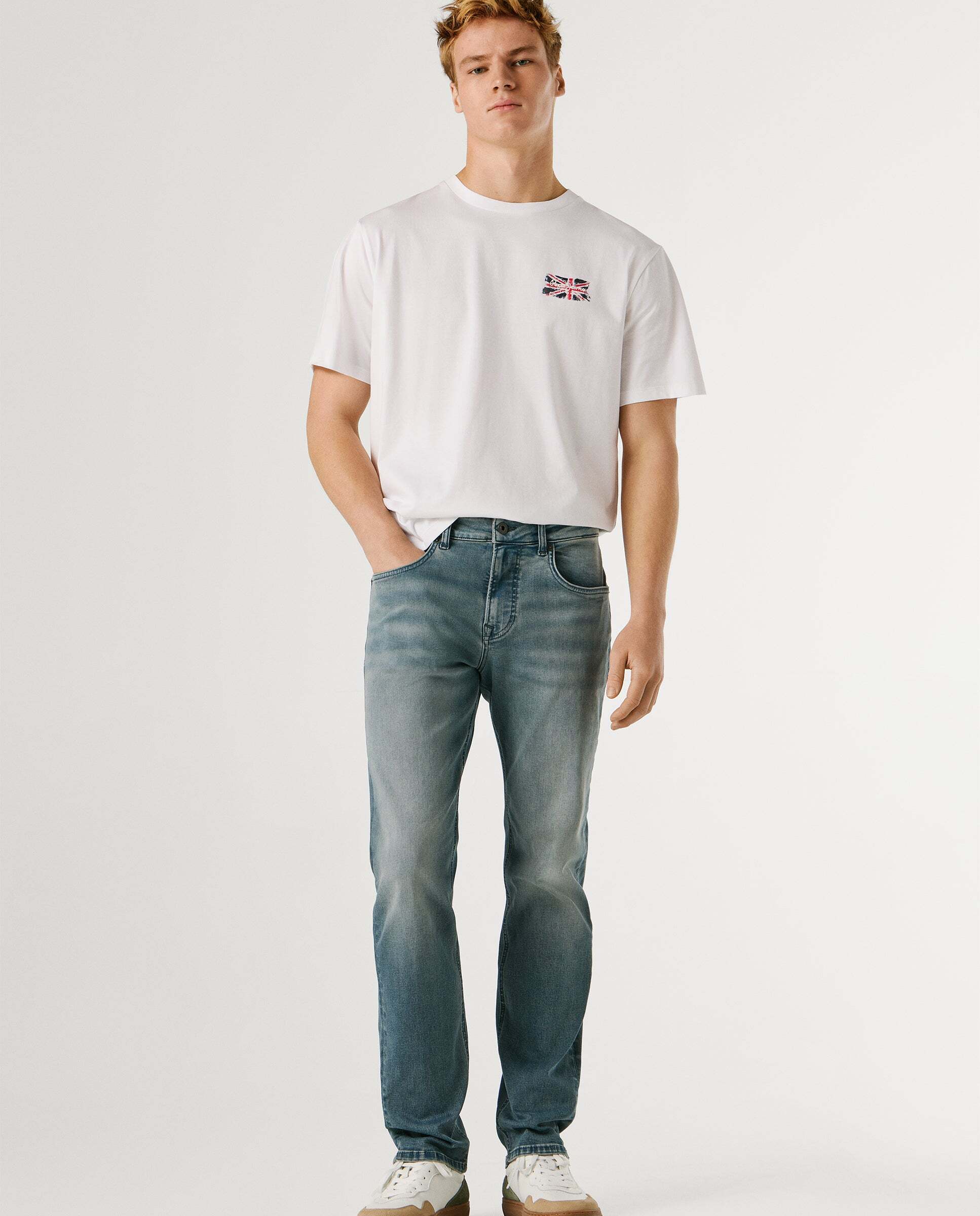 Imagen 2 de Vaquero de hombre fit recto tiro regular - Pepe Jeans - Azul fumé Azul fumé