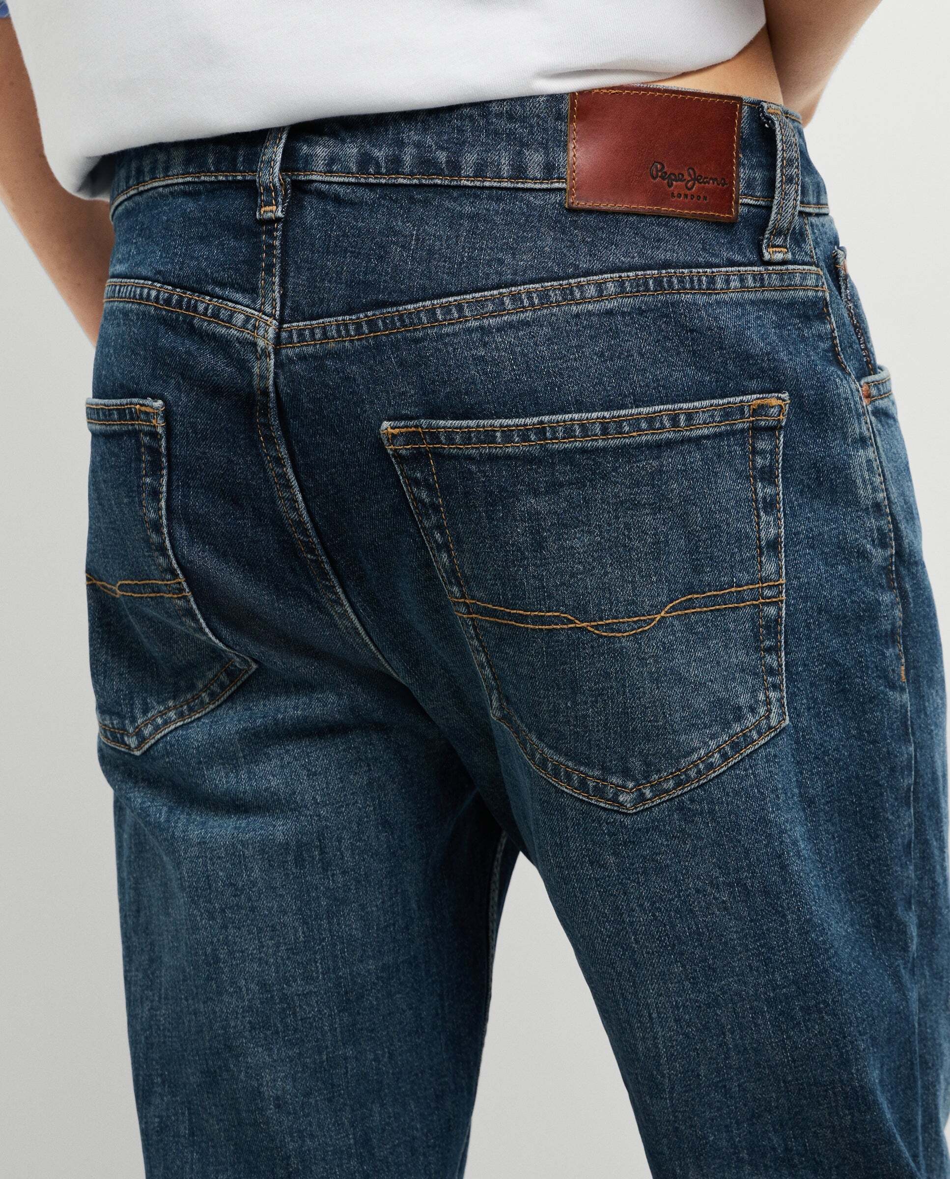Imagen 4 de Vaquero de hombre fit recto tiro regular - Pepe Jeans - Moka Moka