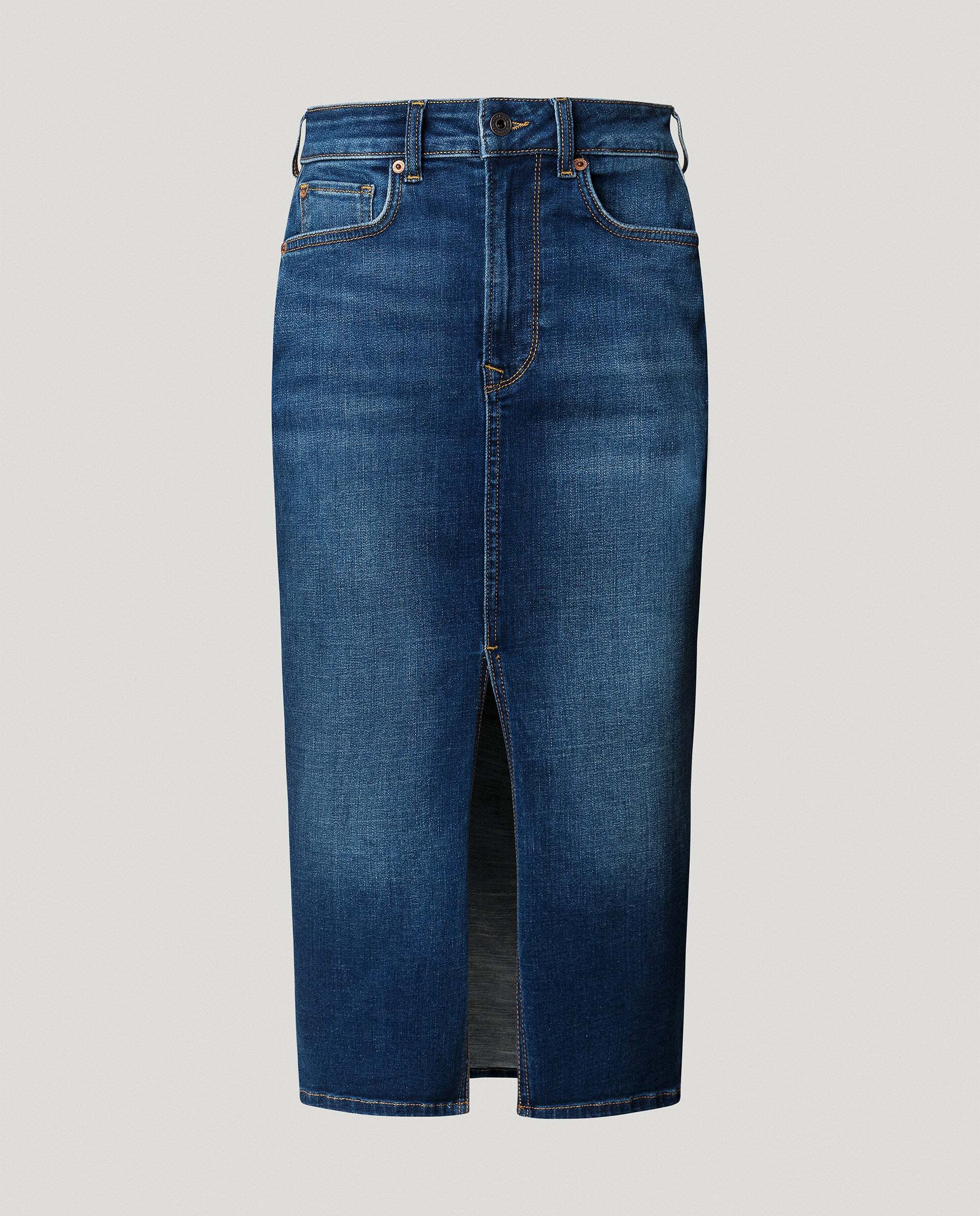 Falda vaquera de mujer midi fit slim - Pepe Jeans - Azul Azul-9