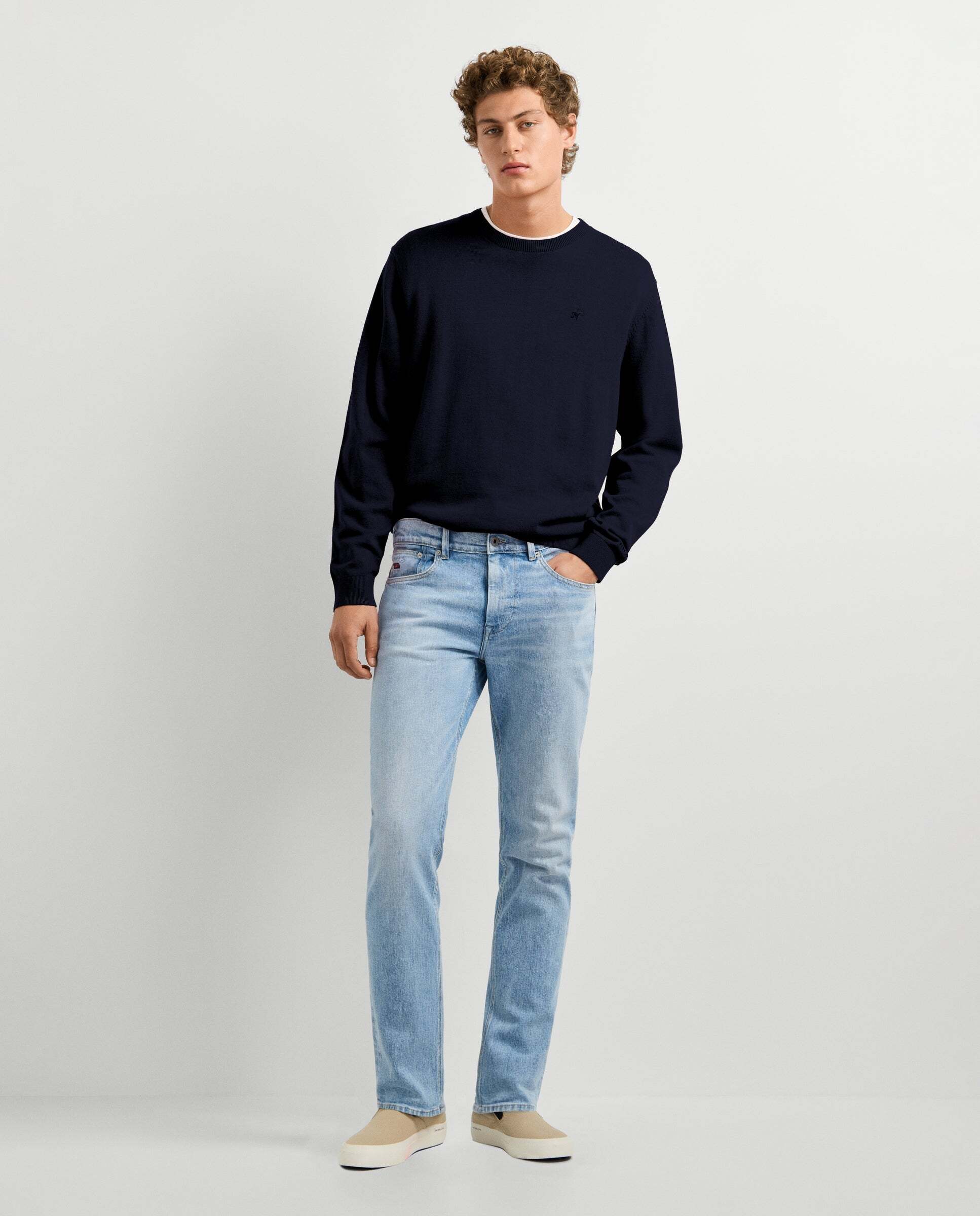 Imagen 0 de Vaquero de hombre fit slim tiro regular Tejano
