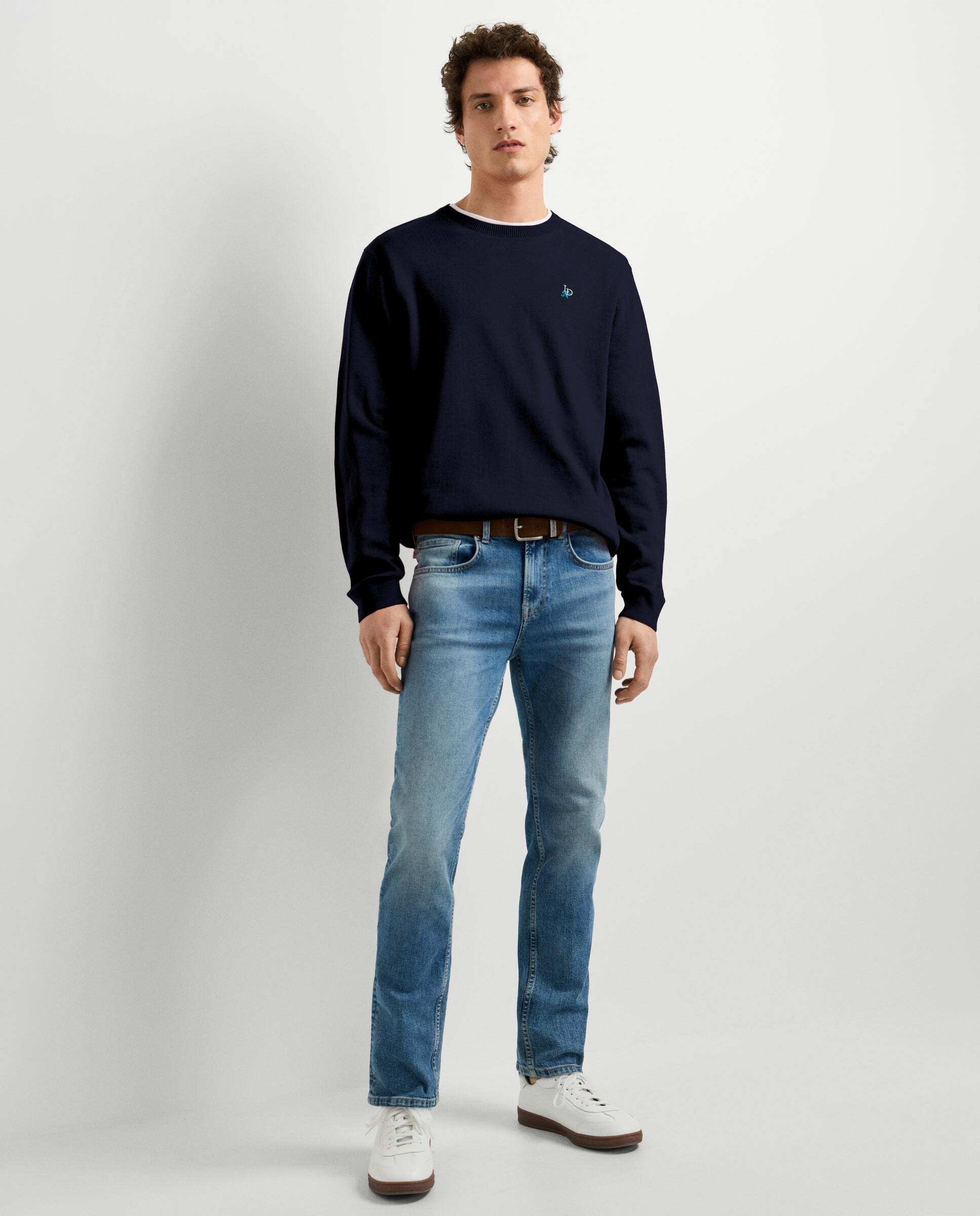 Imagen 1 de Vaquero de hombre fit recto tiro regular Moka