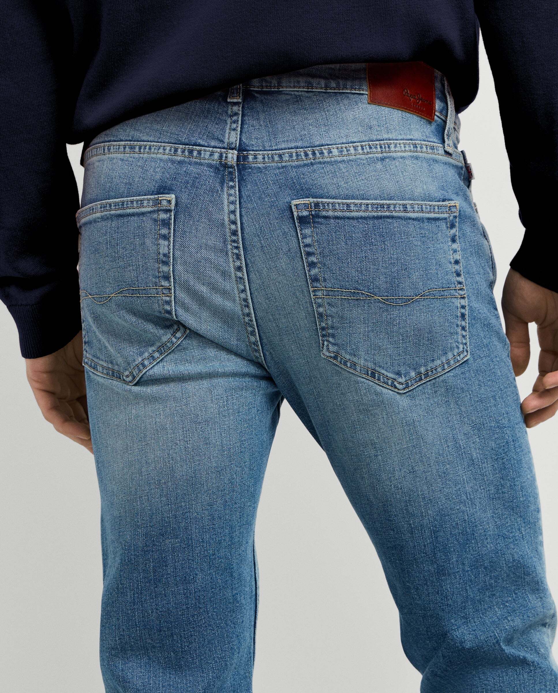 Imagen 6 de Vaquero de hombre fit recto tiro regular - Pepe Jeans - Azul claro Azul claro