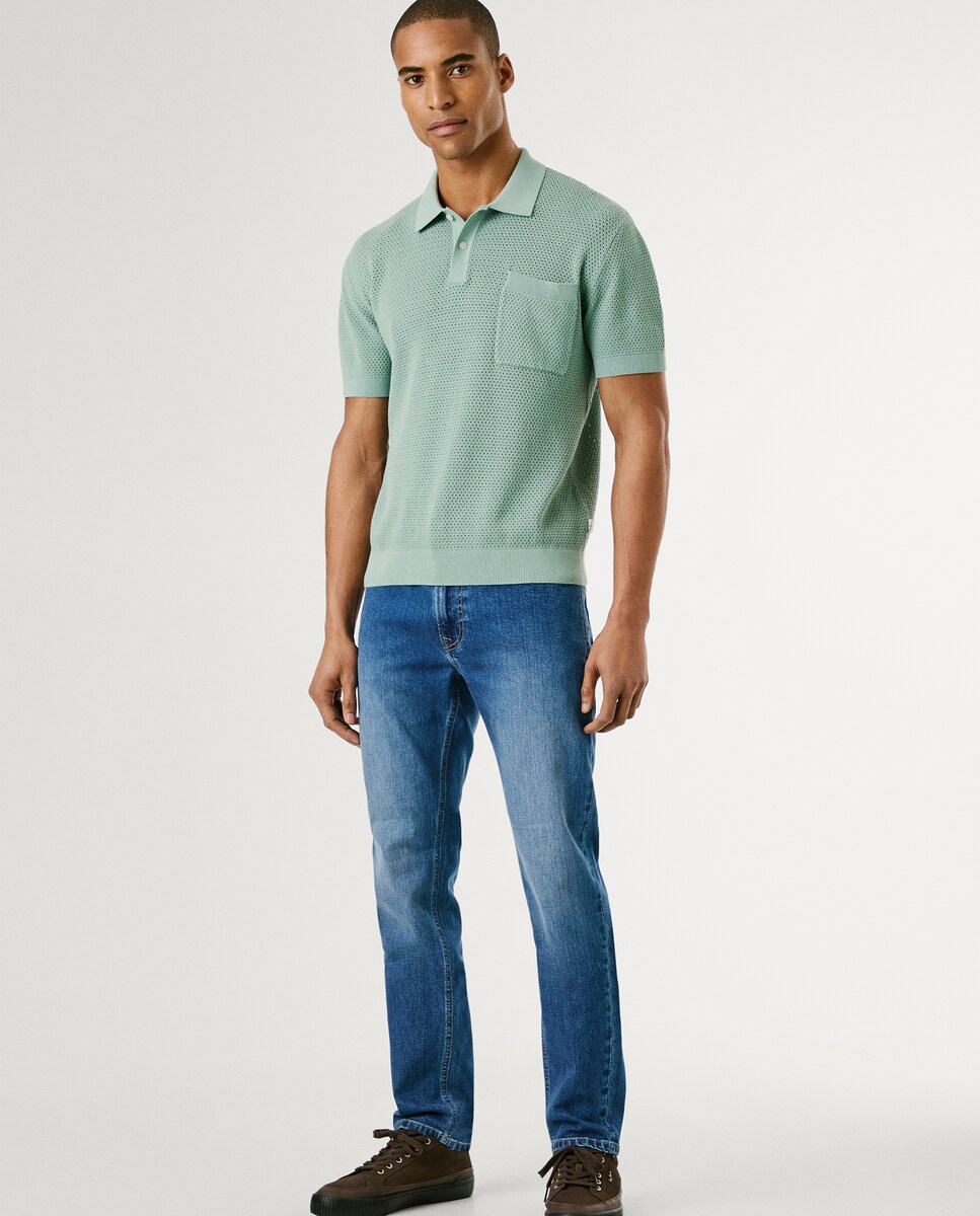 Vaquero de hombre Stanley fit taper con efecto desgastado · Pepe