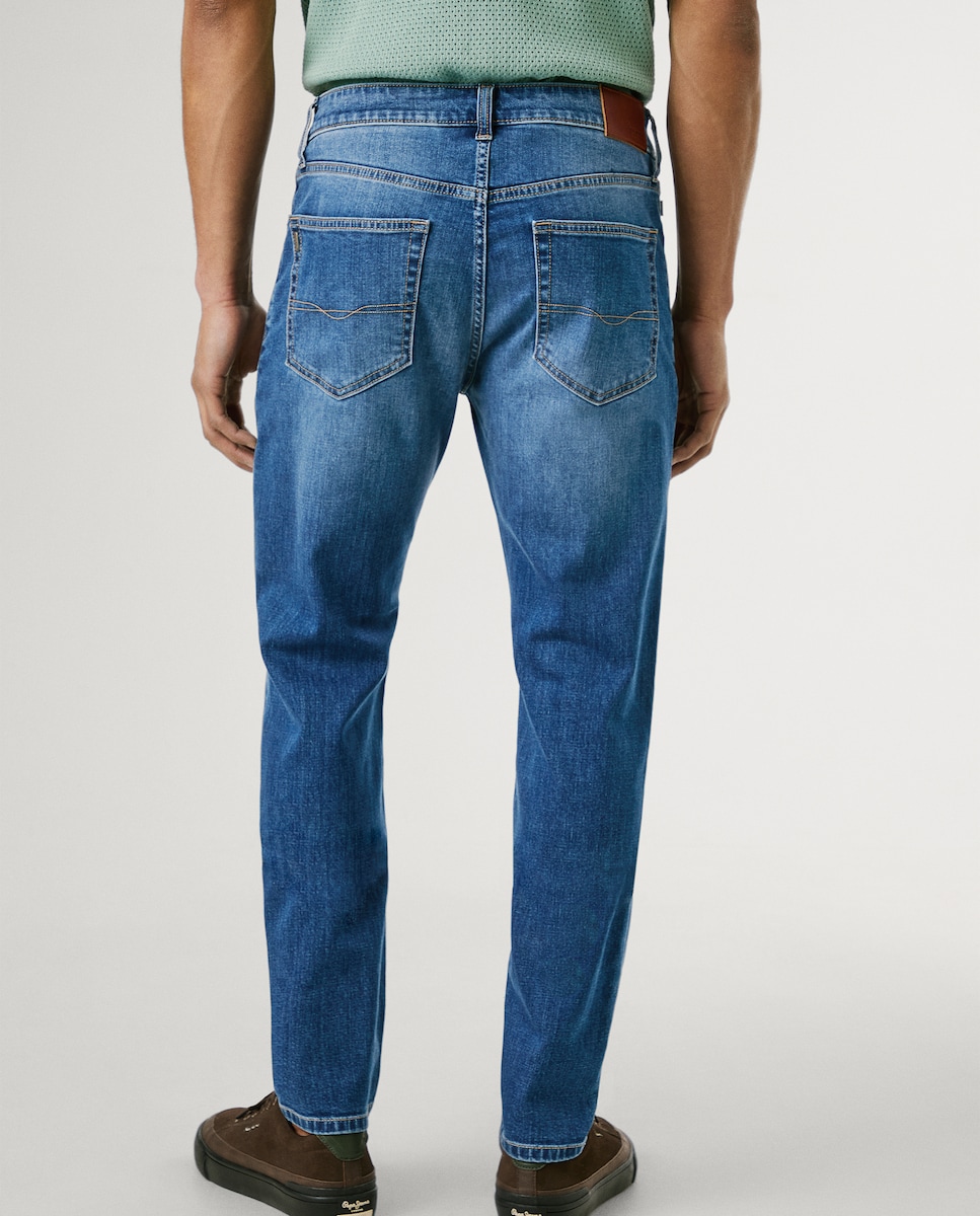 Vaquero de hombre Stanley fit taper con efecto desgastado · Pepe