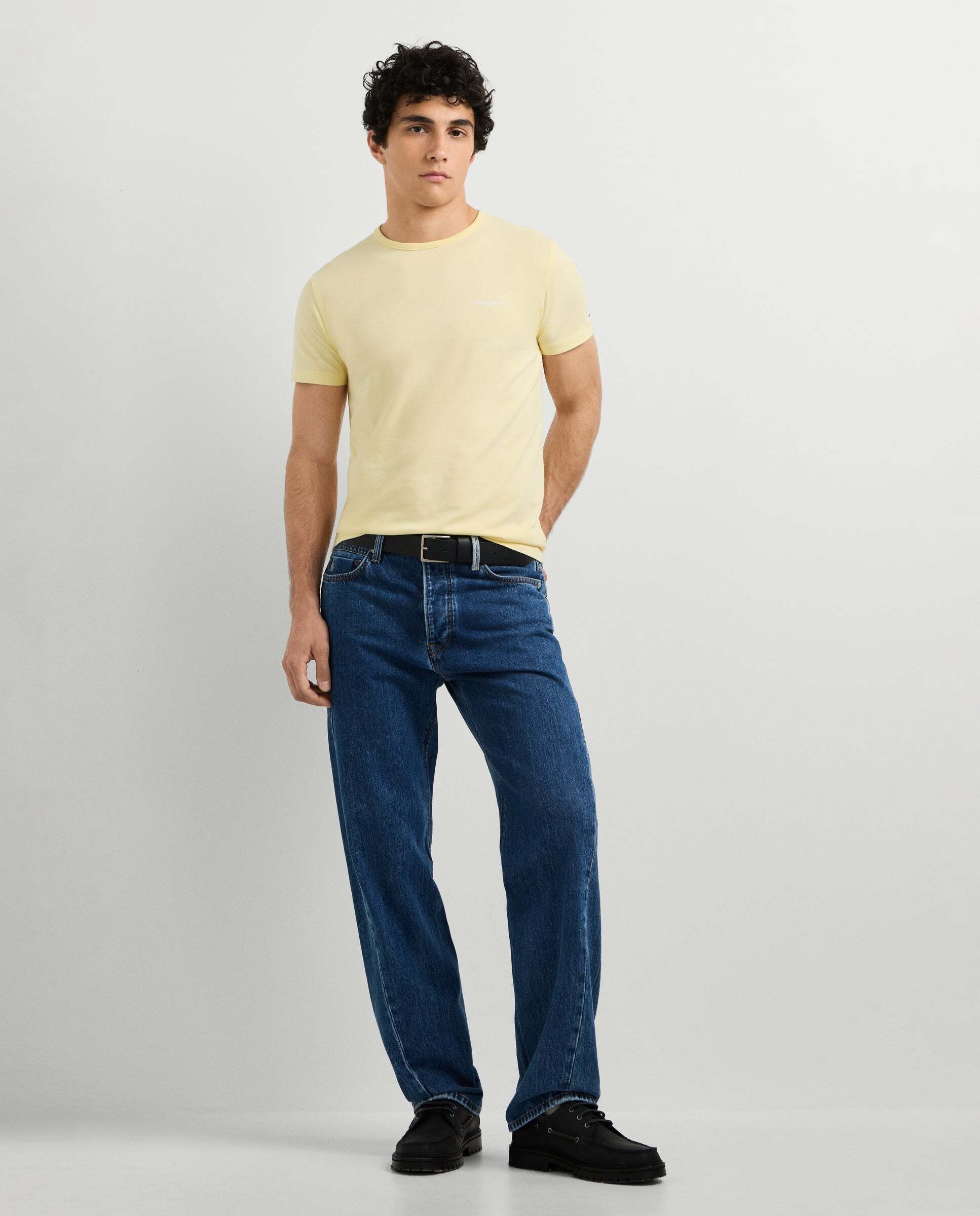 Imagen 2 de Camiseta de hombre ajustada con logotipo - Pepe Jeans - Amarillo Amarillo