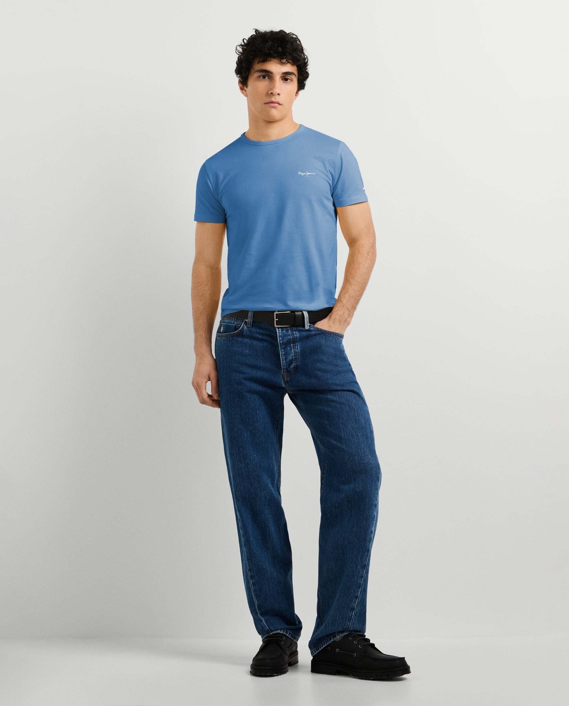 Camiseta de hombre ajustada con logotipo - Pepe Jeans - Azul claro Azul claro-2