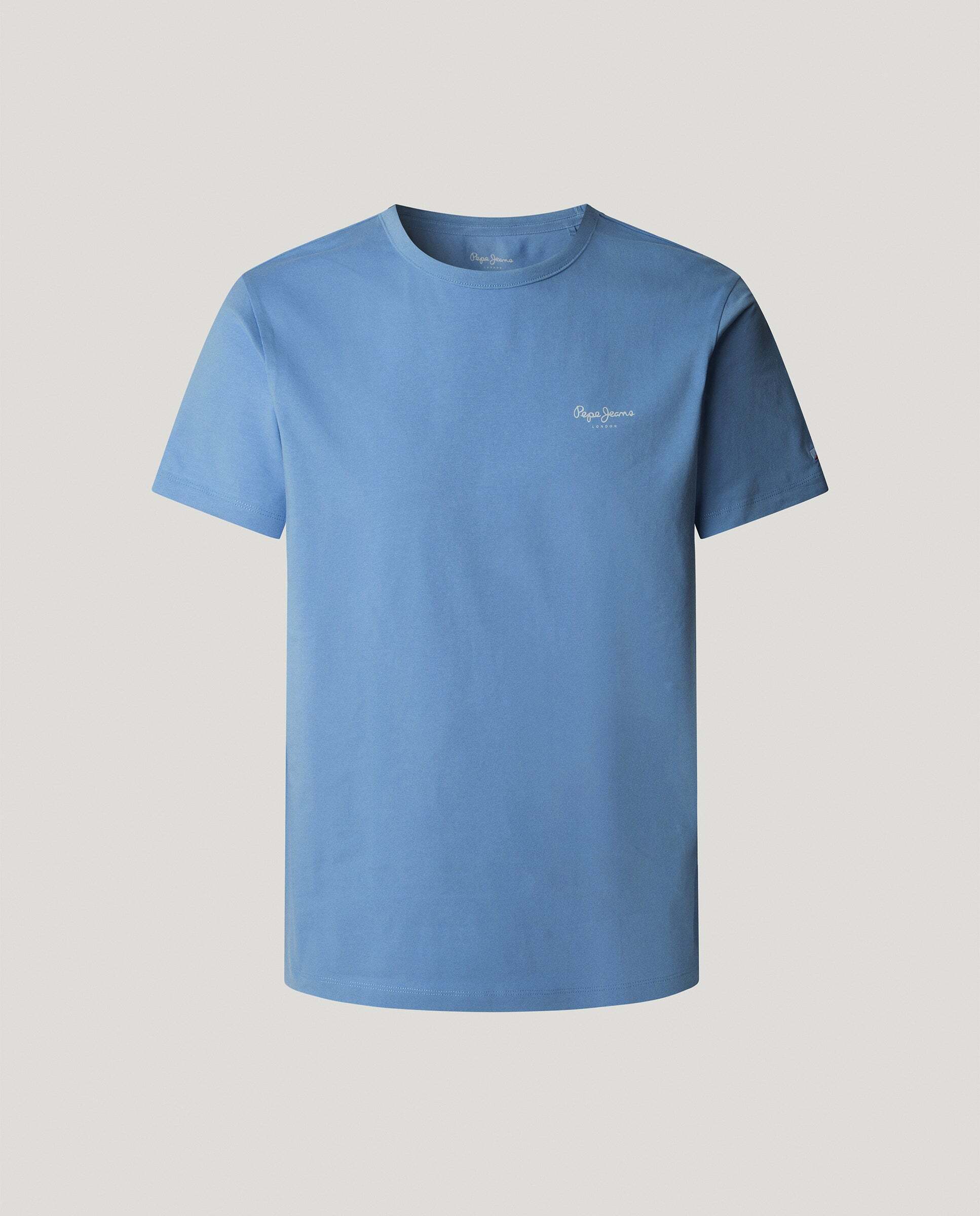 Camiseta de hombre ajustada con logotipo - Pepe Jeans - Azul claro Azul claro-6