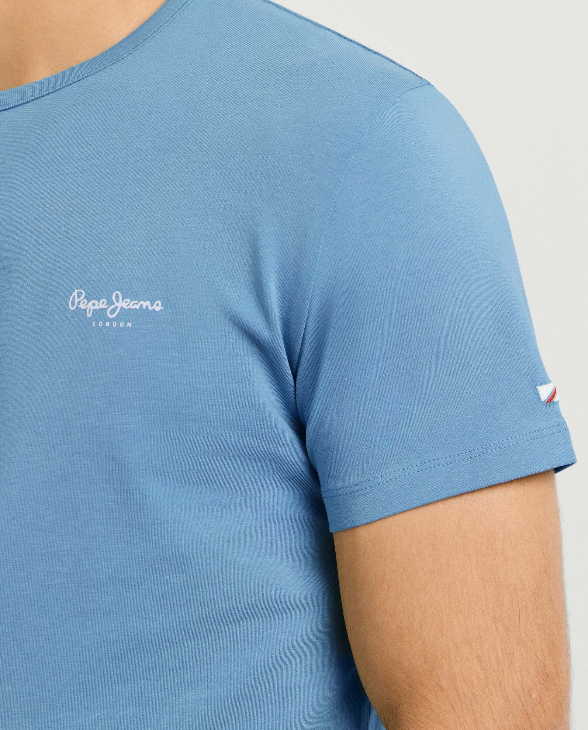 Camiseta de hombre ajustada con logotipo - Pepe Jeans - Verde Verde-4