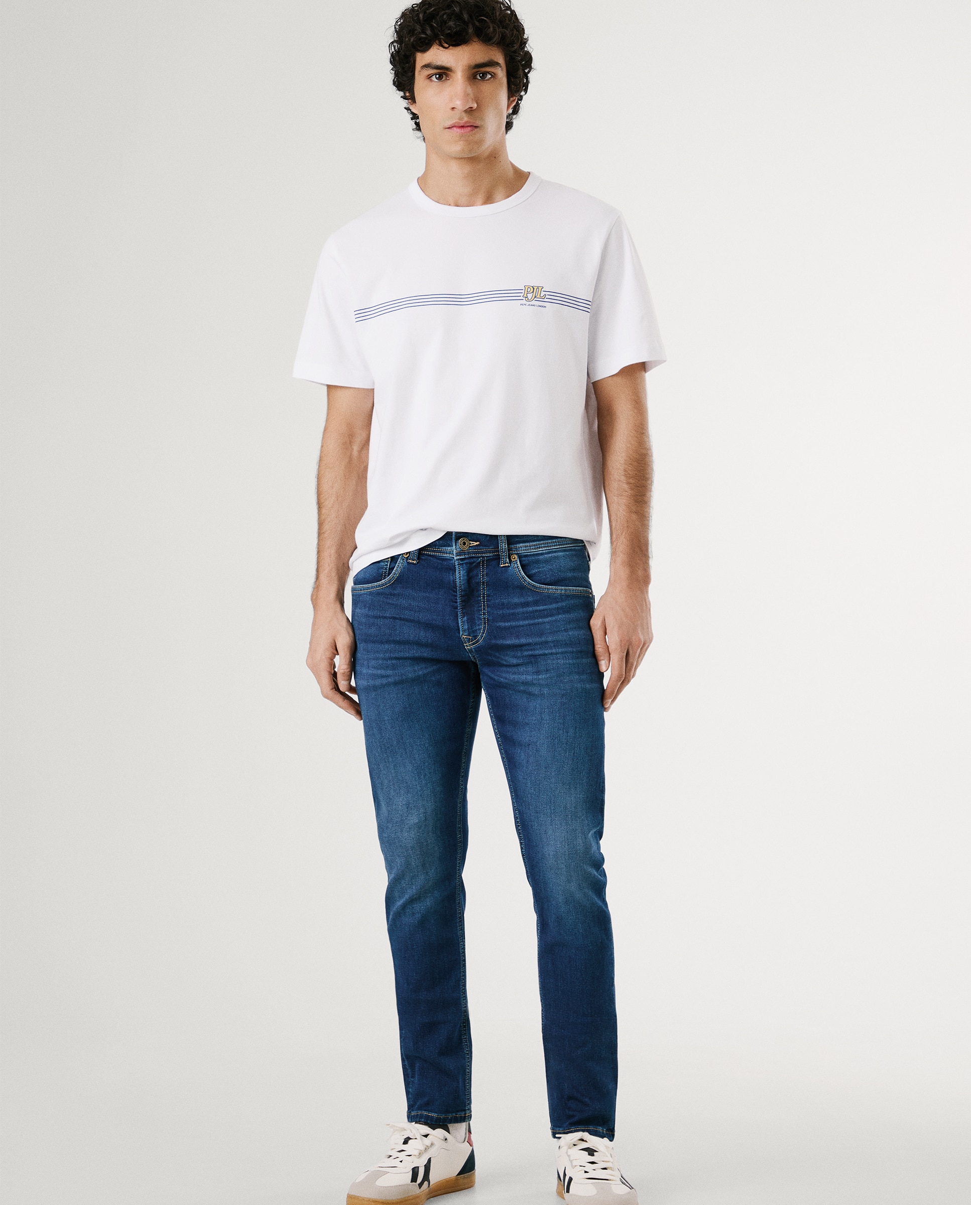 Pepe Jeans - Vaquero de hombre Track fit slim con cierre cremallera.