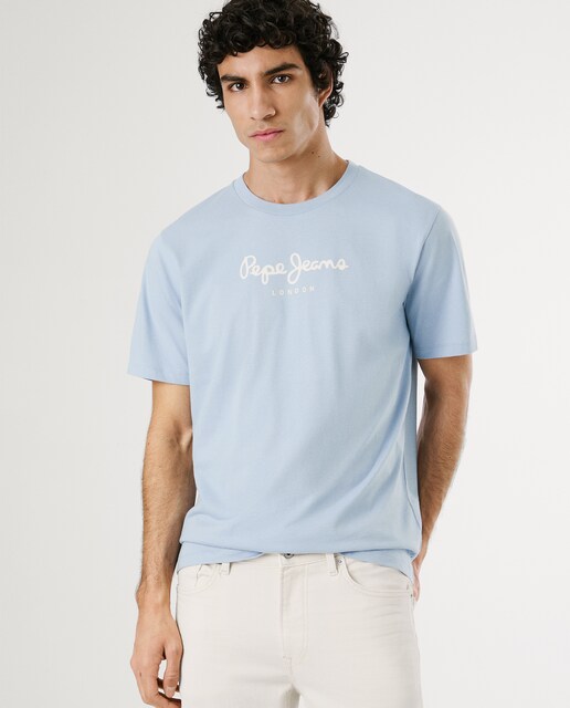 Imagen 0 de Camiseta de hombre manga corta con logo estampado