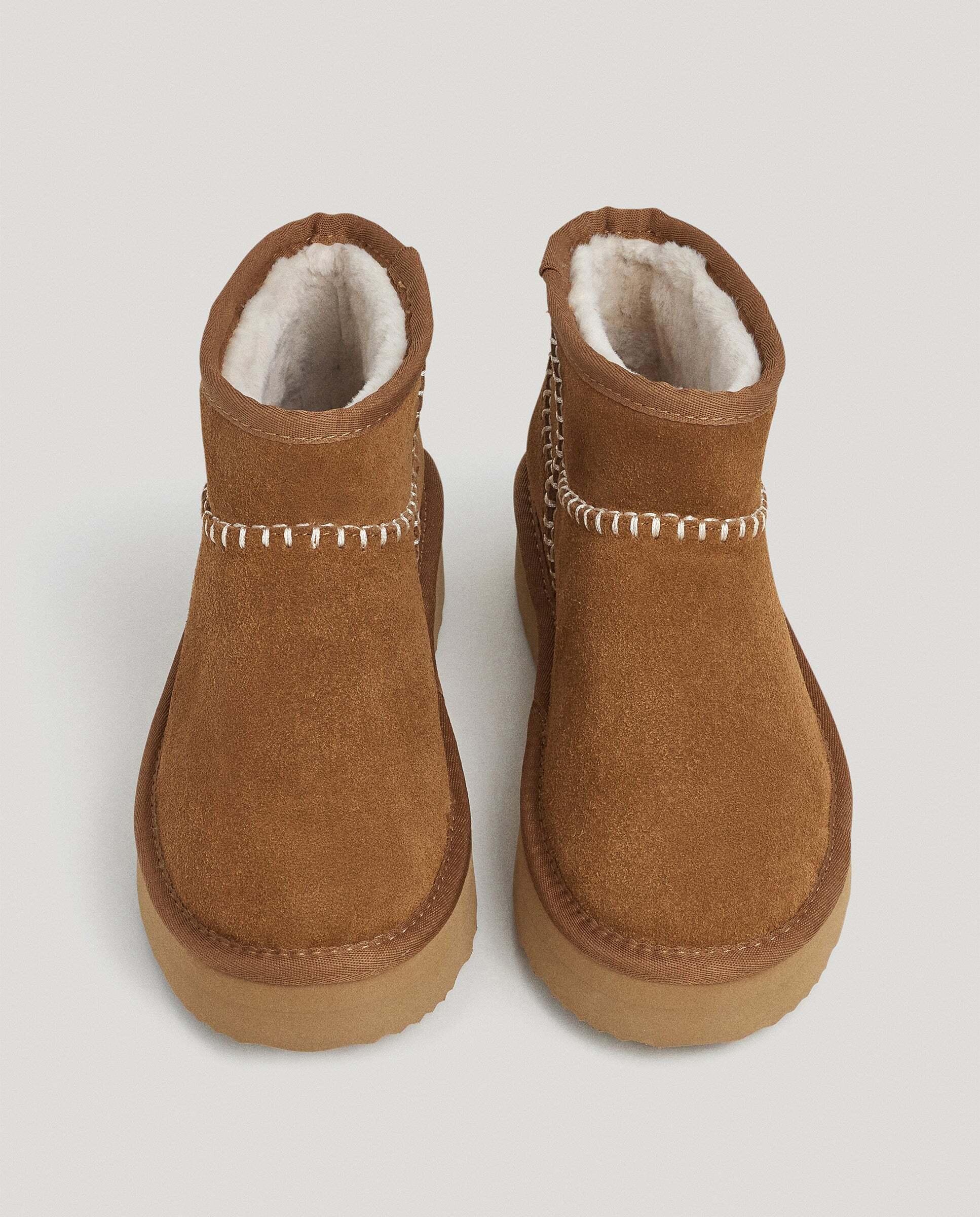 Botines con pelo de mujer de ante - Pepe Jeans - Marrón Marrón-2