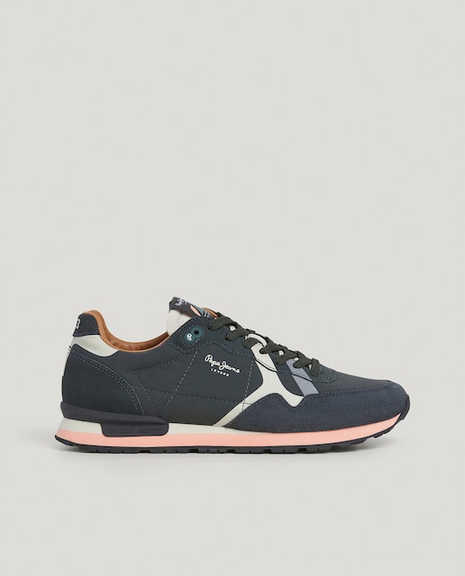 Imagen 0 de Zapatillas running de hombre con detalles en ante