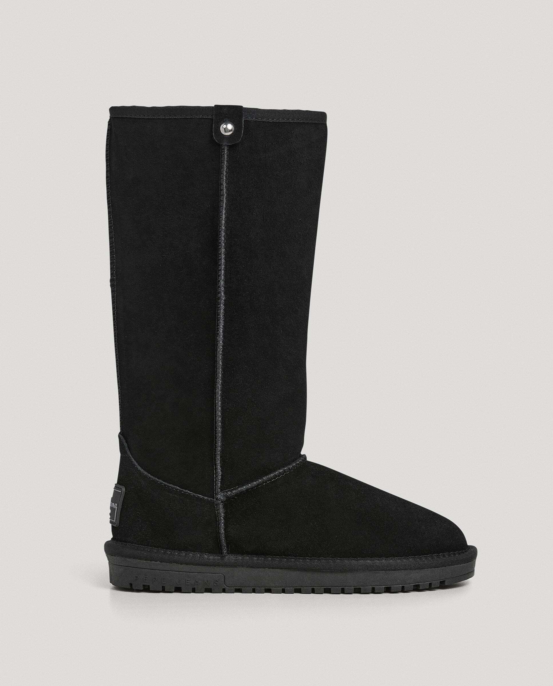 Bota con pelo de mujer de ante - Pepe Jeans - Negro Negro-1