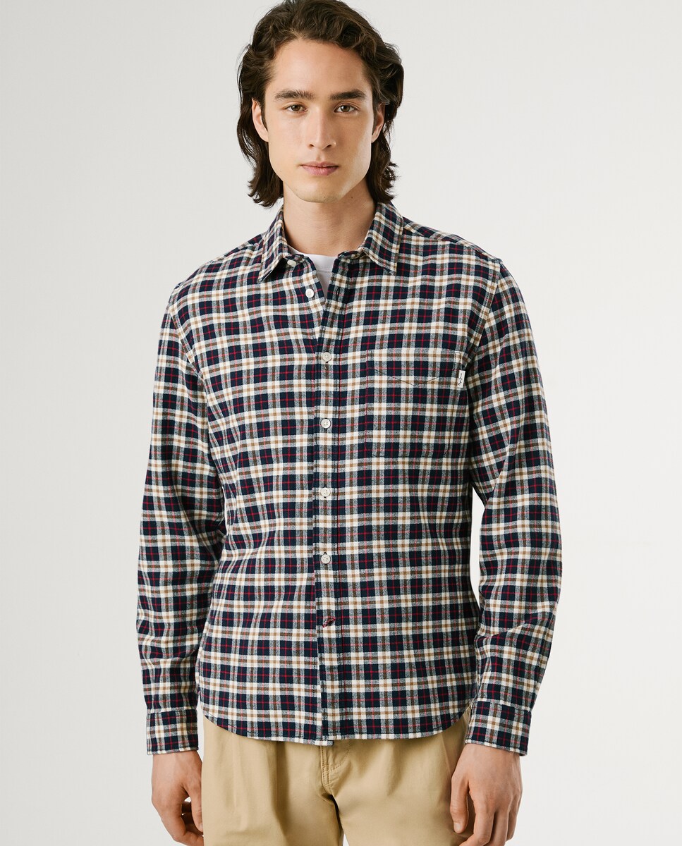 Pepe Jeans Camisa Cuadros Hombre Franela Camisa De Hombre Fit