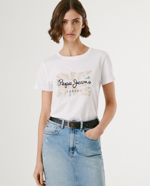 Imagen 0 de Camiseta de mujer manga corta con logo estampado