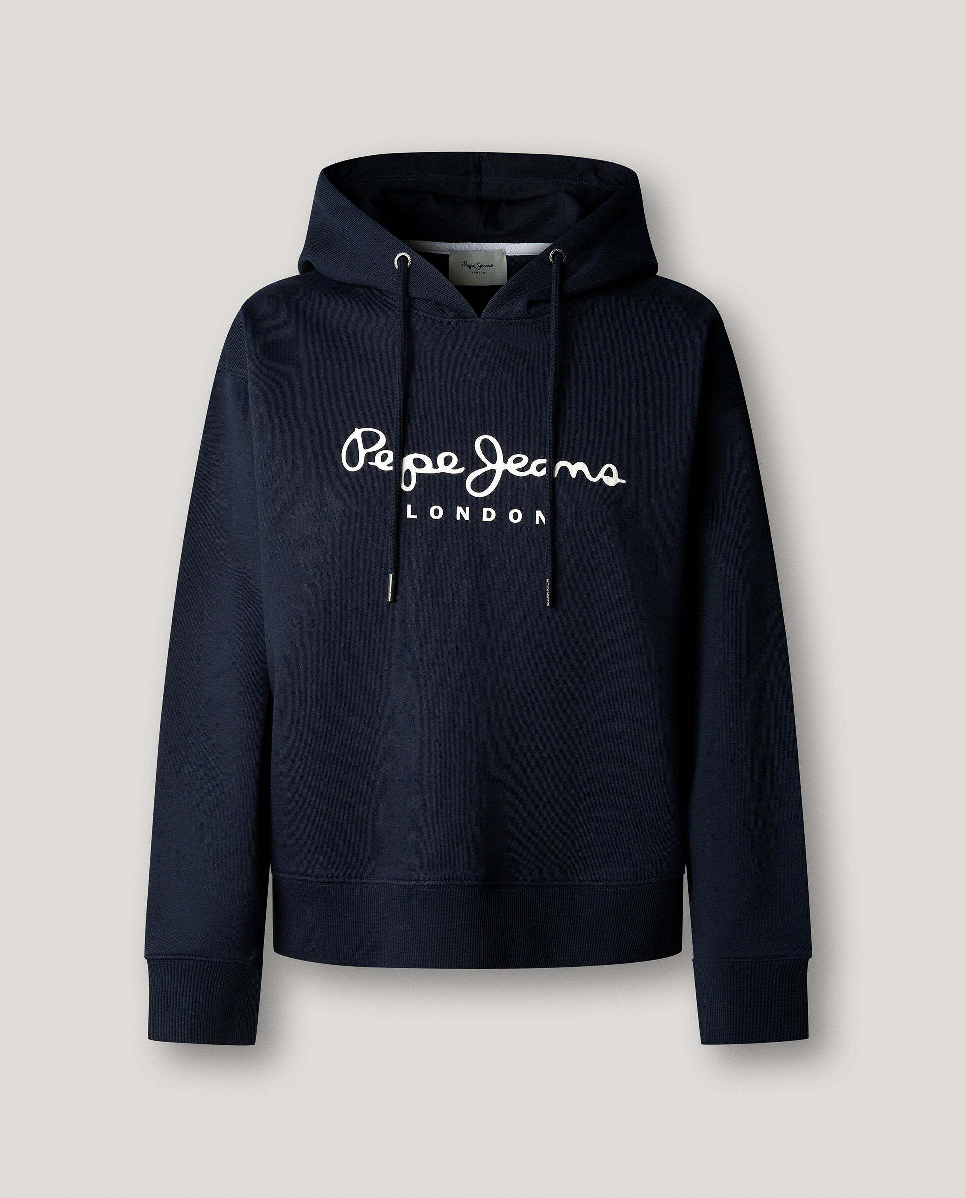 Sudadera con capucha de mujer con logo - Pepe Jeans - Azul Azul-9