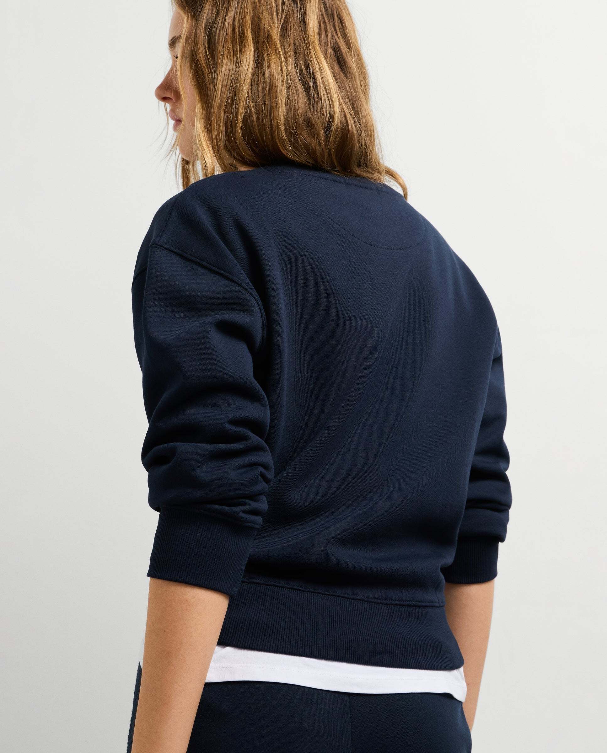 Sudadera de mujer cuello redondo con logo - Pepe Jeans - Azul Azul-3