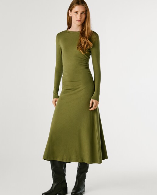 Imagen 0 de Vestido largo con cuello redondo