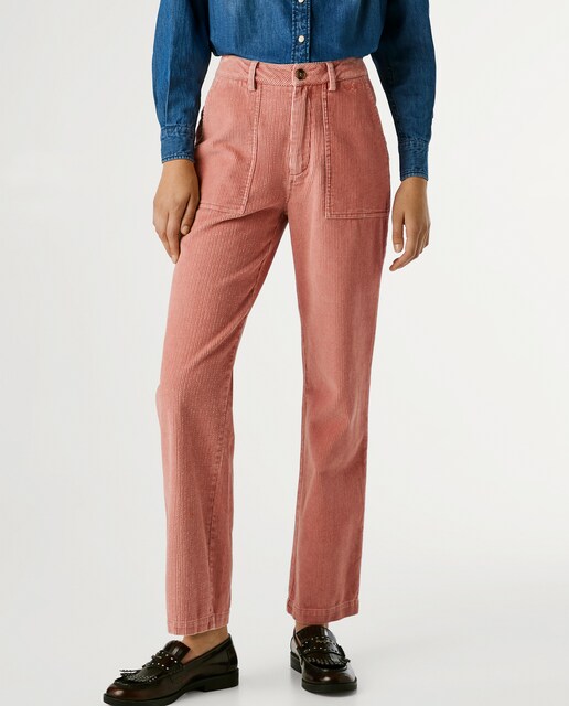 Imagen 0 de Pantalón recto de mujer en pana