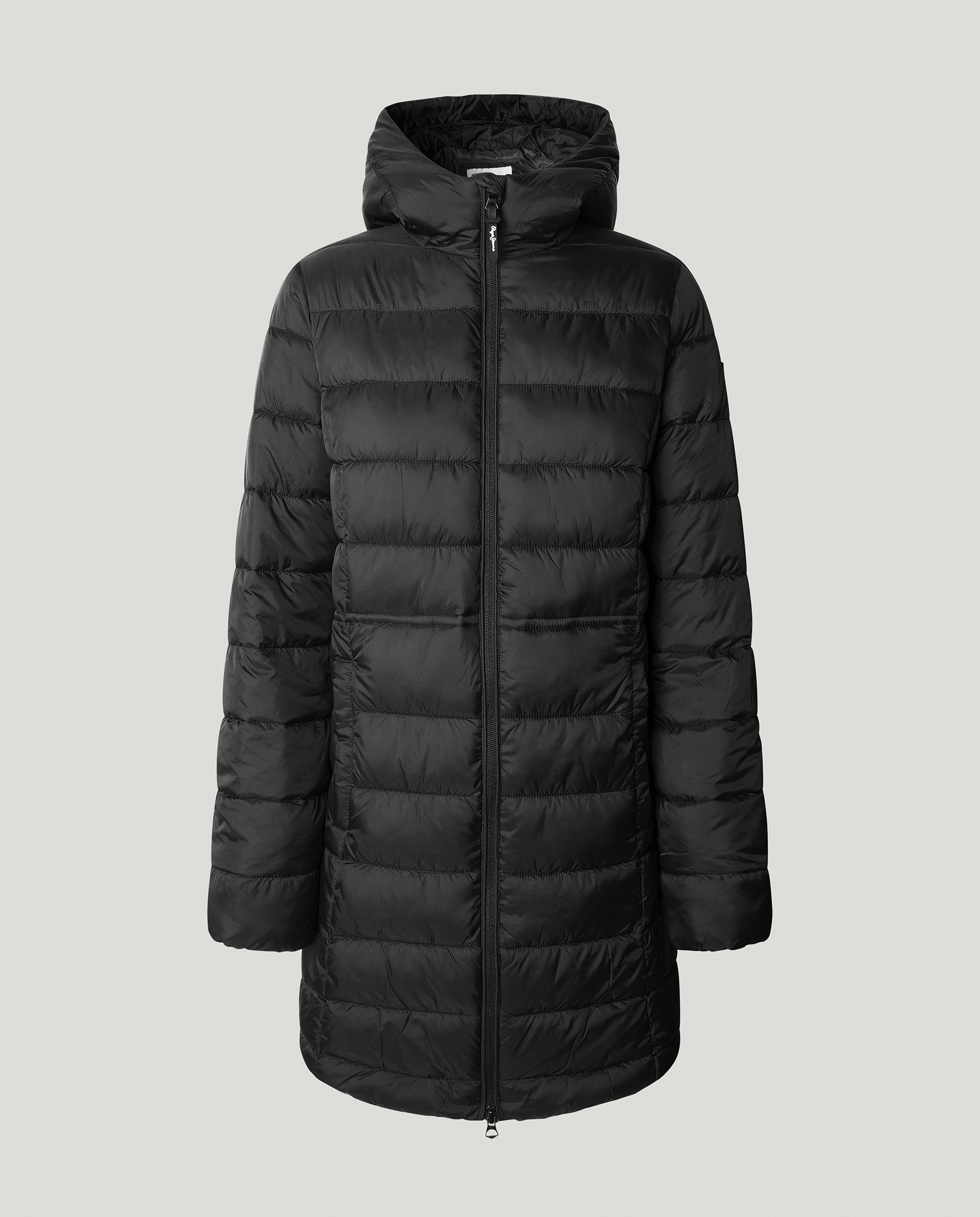 Plumífero largo de mujer impermeable con capucha - Pepe Jeans - Azul marino Negro-6