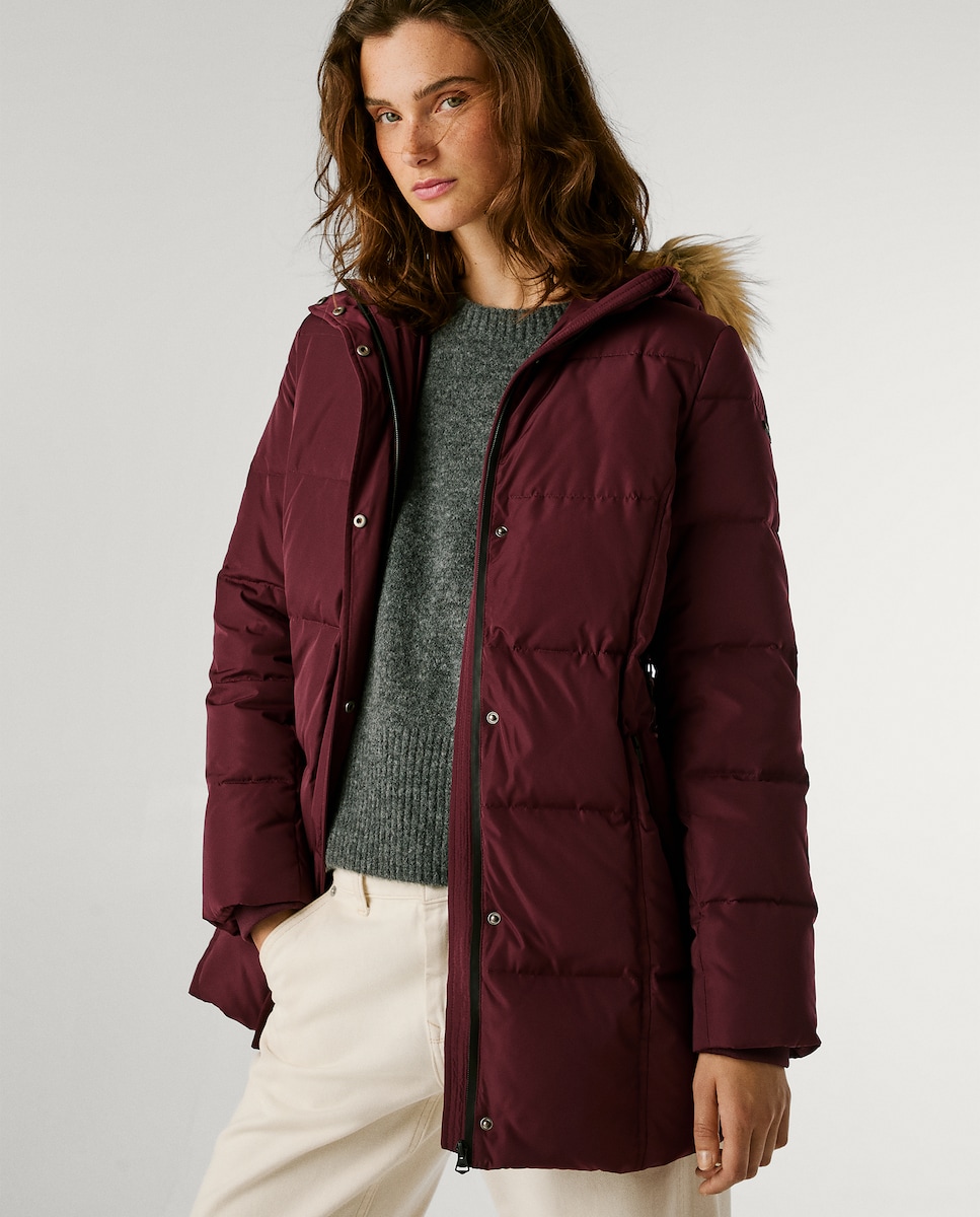 Plumífero de mujer impermeable con cinturón · Pepe Jeans · El