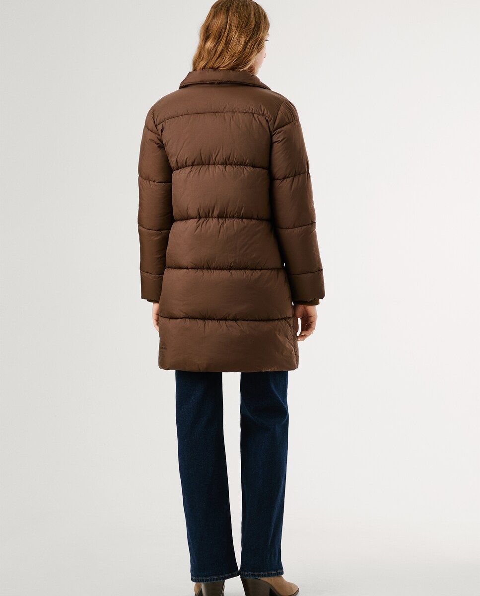 Dutti Mujer Plumifero Marron Mujer Plumífero Largo De Mujer