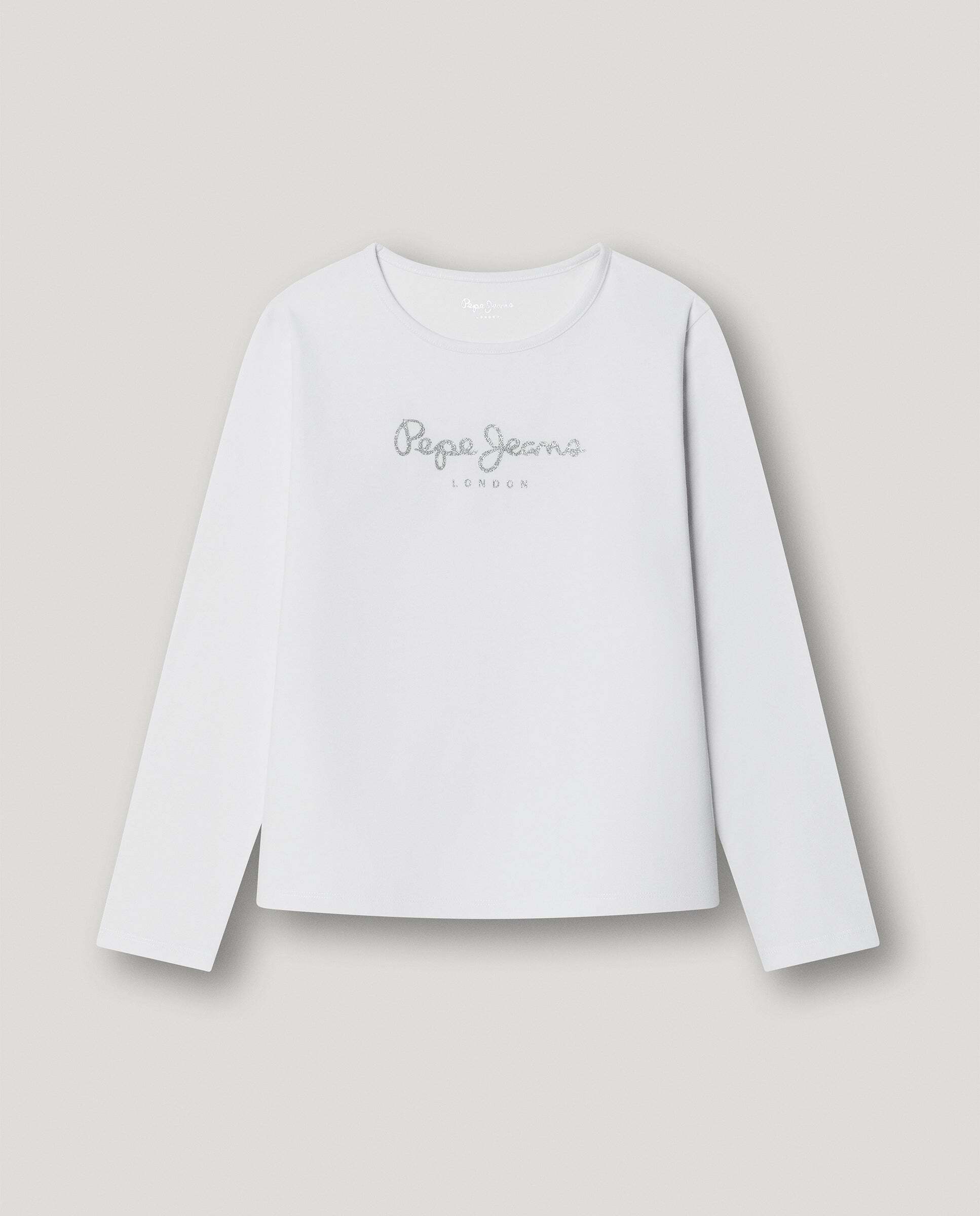 Camiseta de niña manga larga fit slim - Pepe Jeans - Blanco Blanco-1