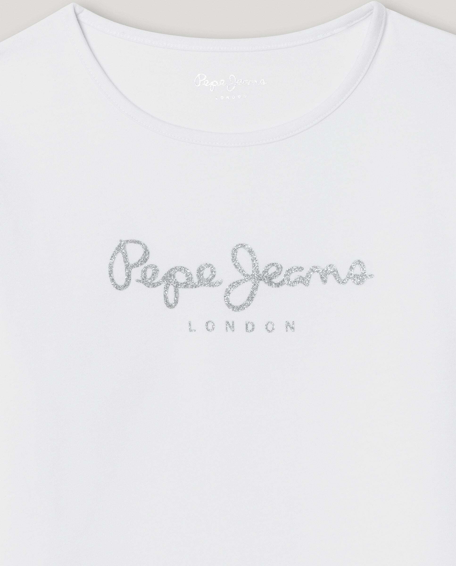 Camiseta de niña manga larga fit slim - Pepe Jeans - Blanco Blanco-2