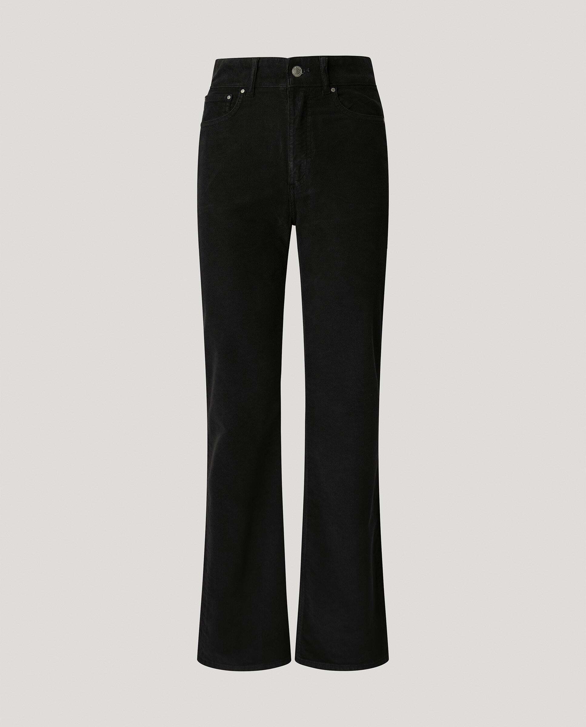Willa - Pepe Jeans - pantalon cinco bolsillos pana fit flare - Negro Negro-9