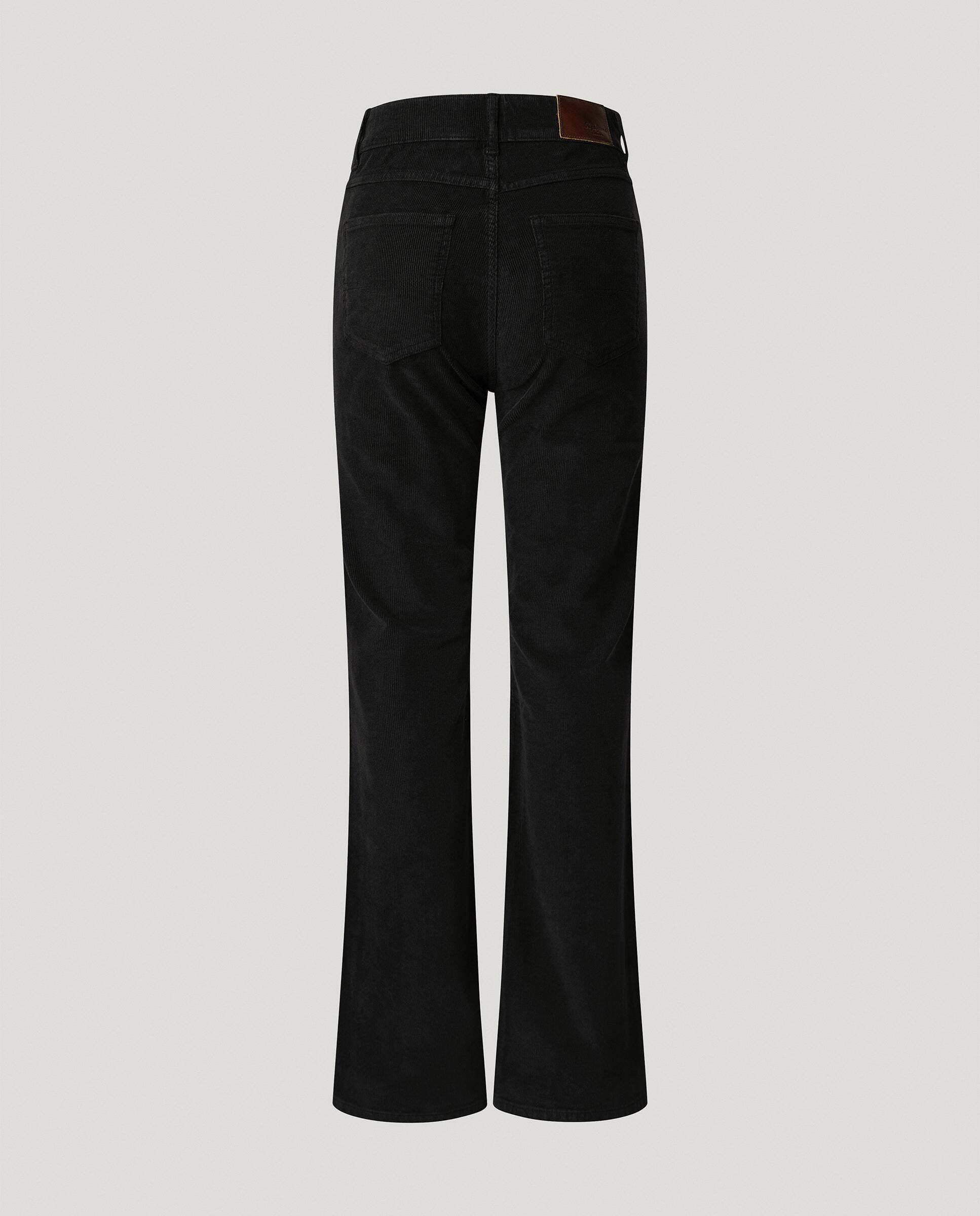 Willa - Pepe Jeans - pantalon cinco bolsillos pana fit flare - Negro Negro-8