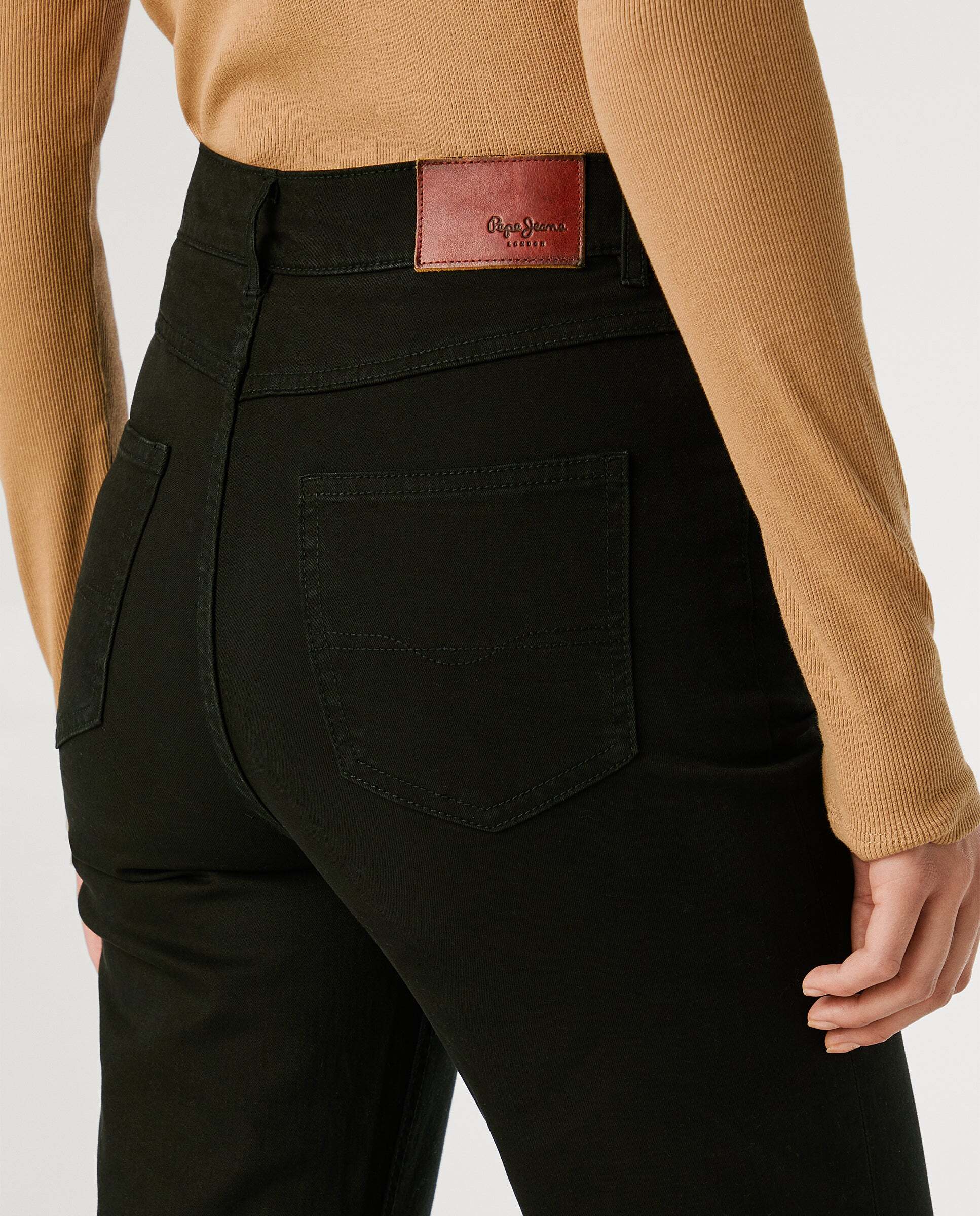 Willa - Pepe Jeans - pantalon cinco bolsillos fit flare - Negro Negro-6